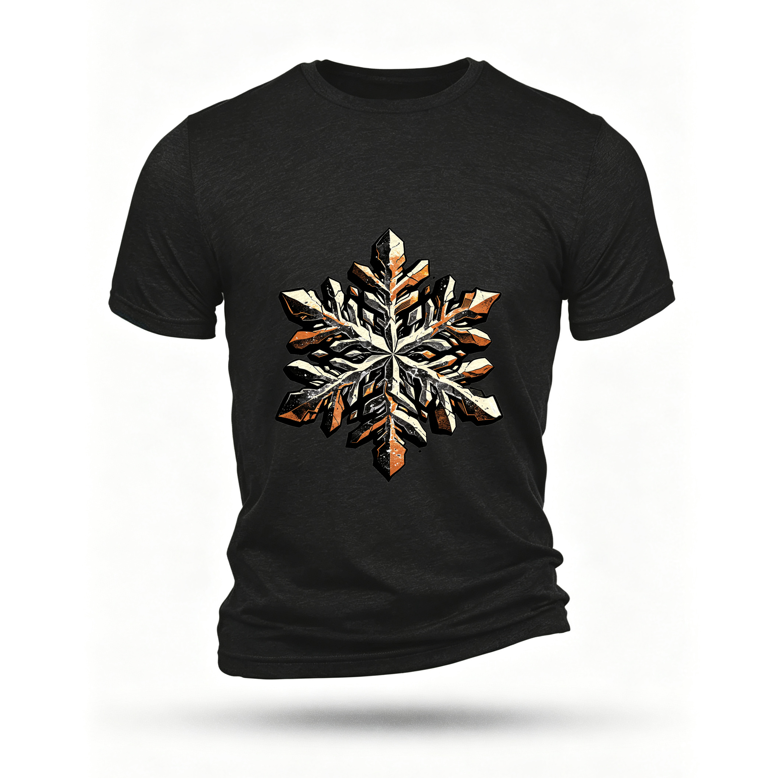 Black T-shirt, front print