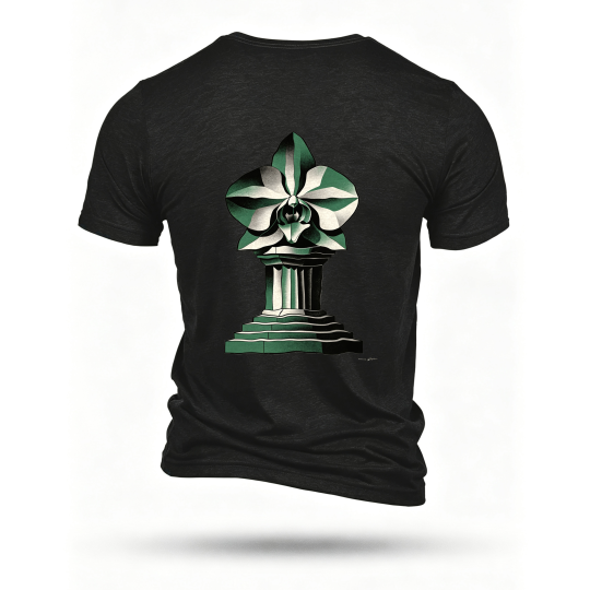 Black T-shirt, back print