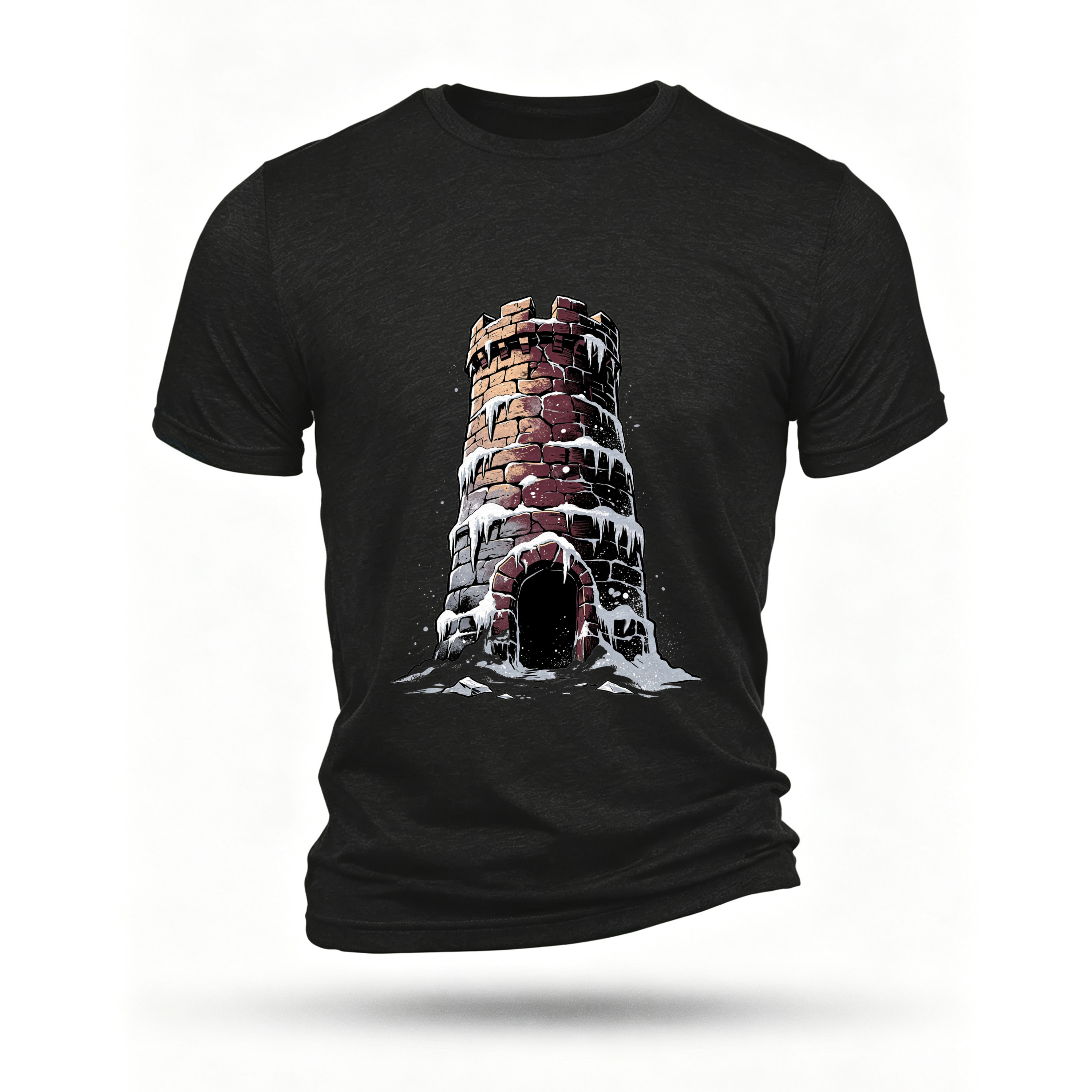 Black T-shirt, front print