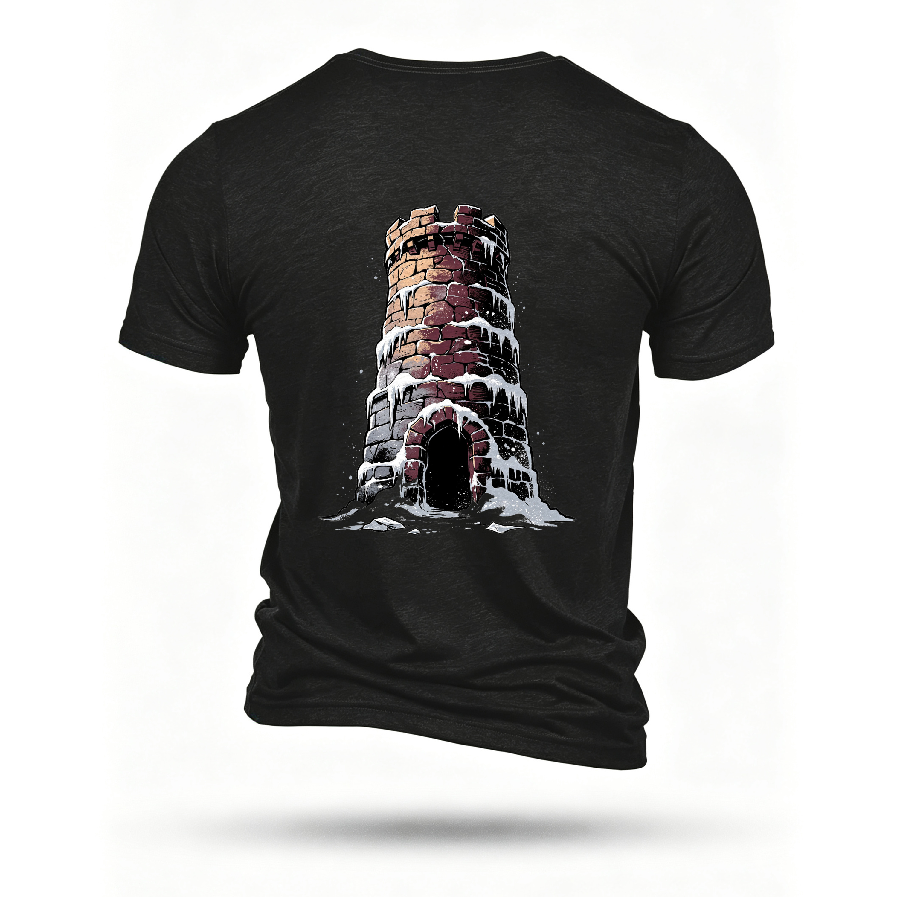 Black T-shirt, back print