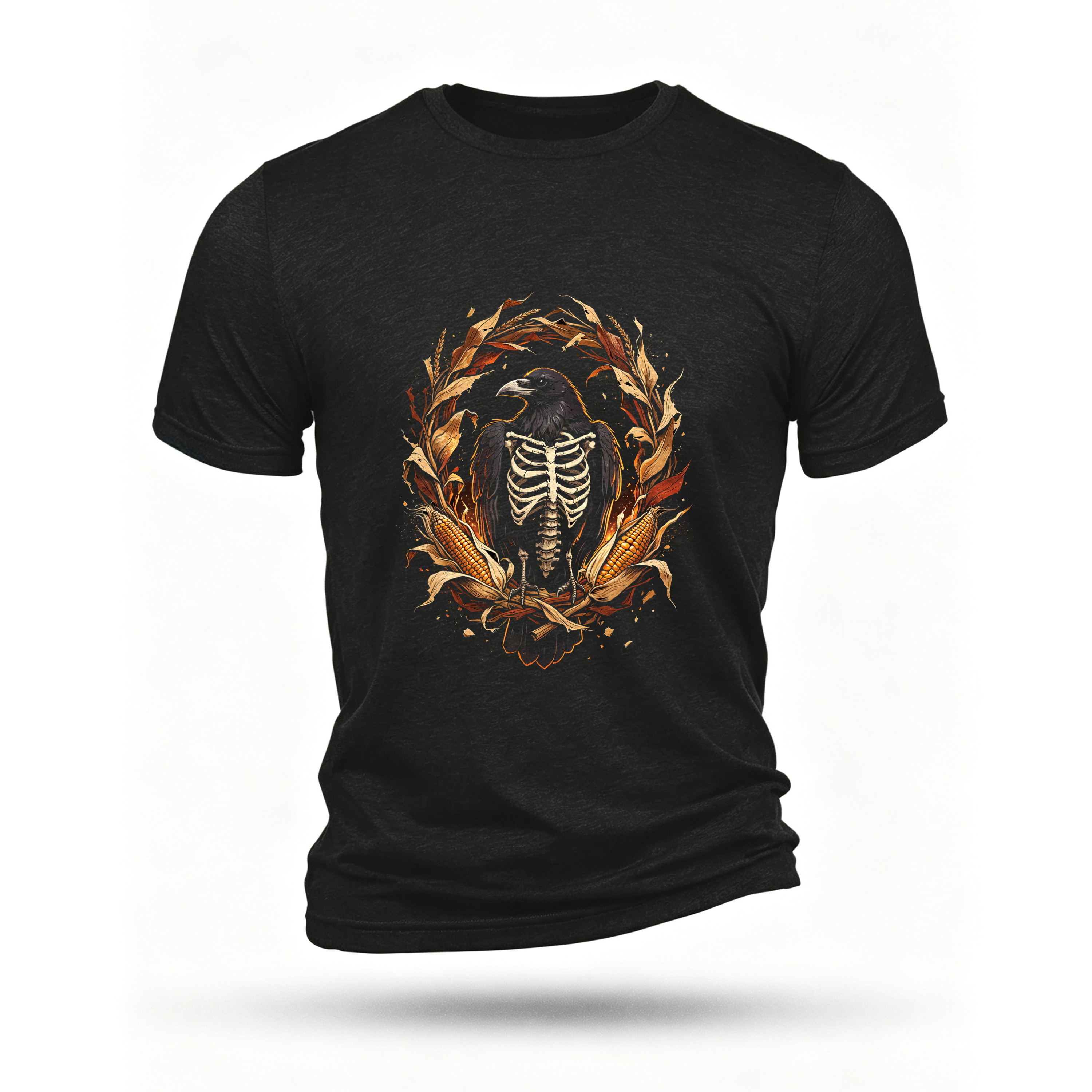 Black T-shirt, front print