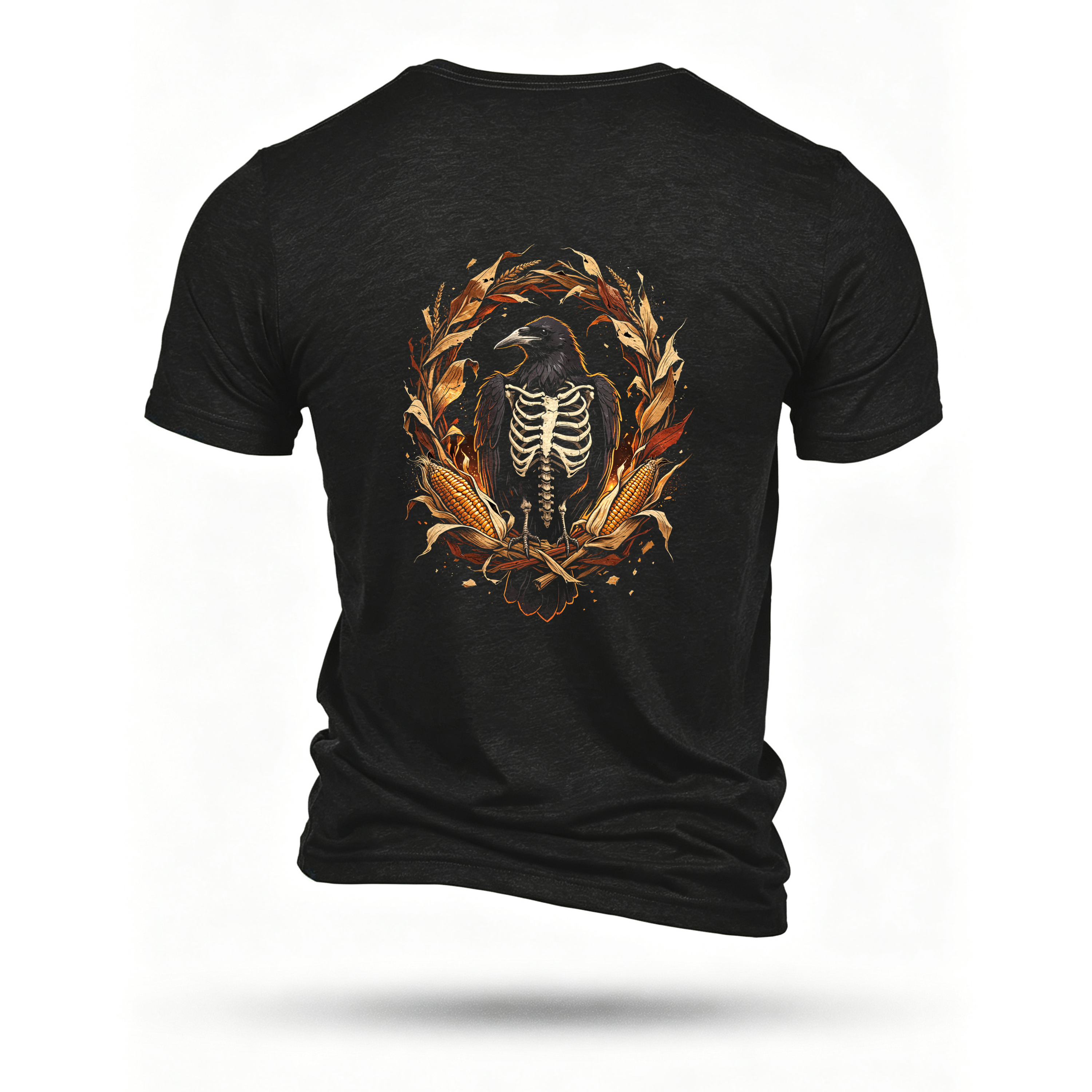 Black T-shirt, back print