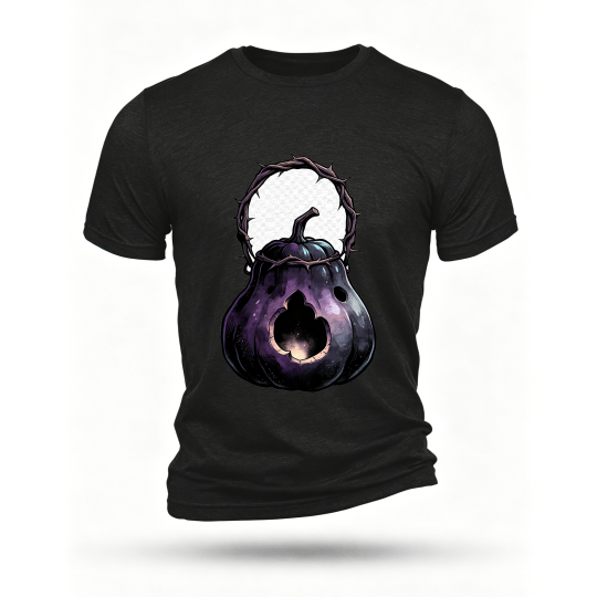 Black T-shirt, front print