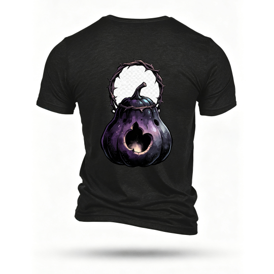 Black T-shirt, back print