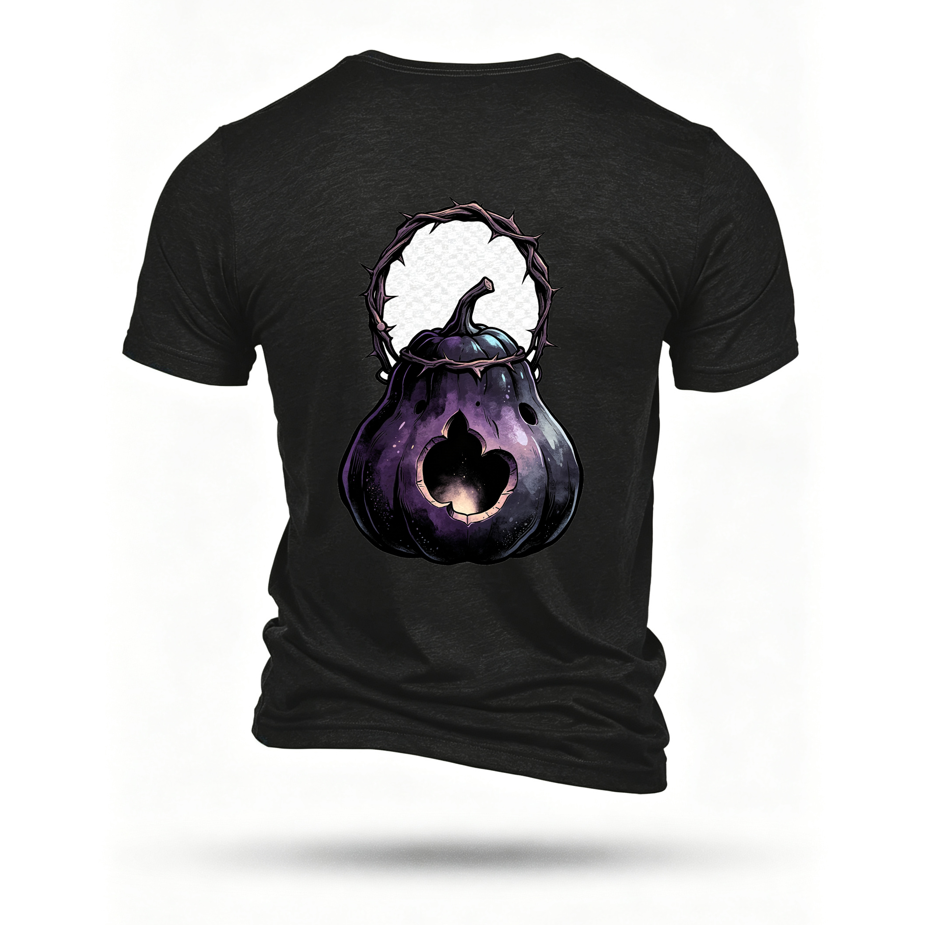 Black T-shirt, back print