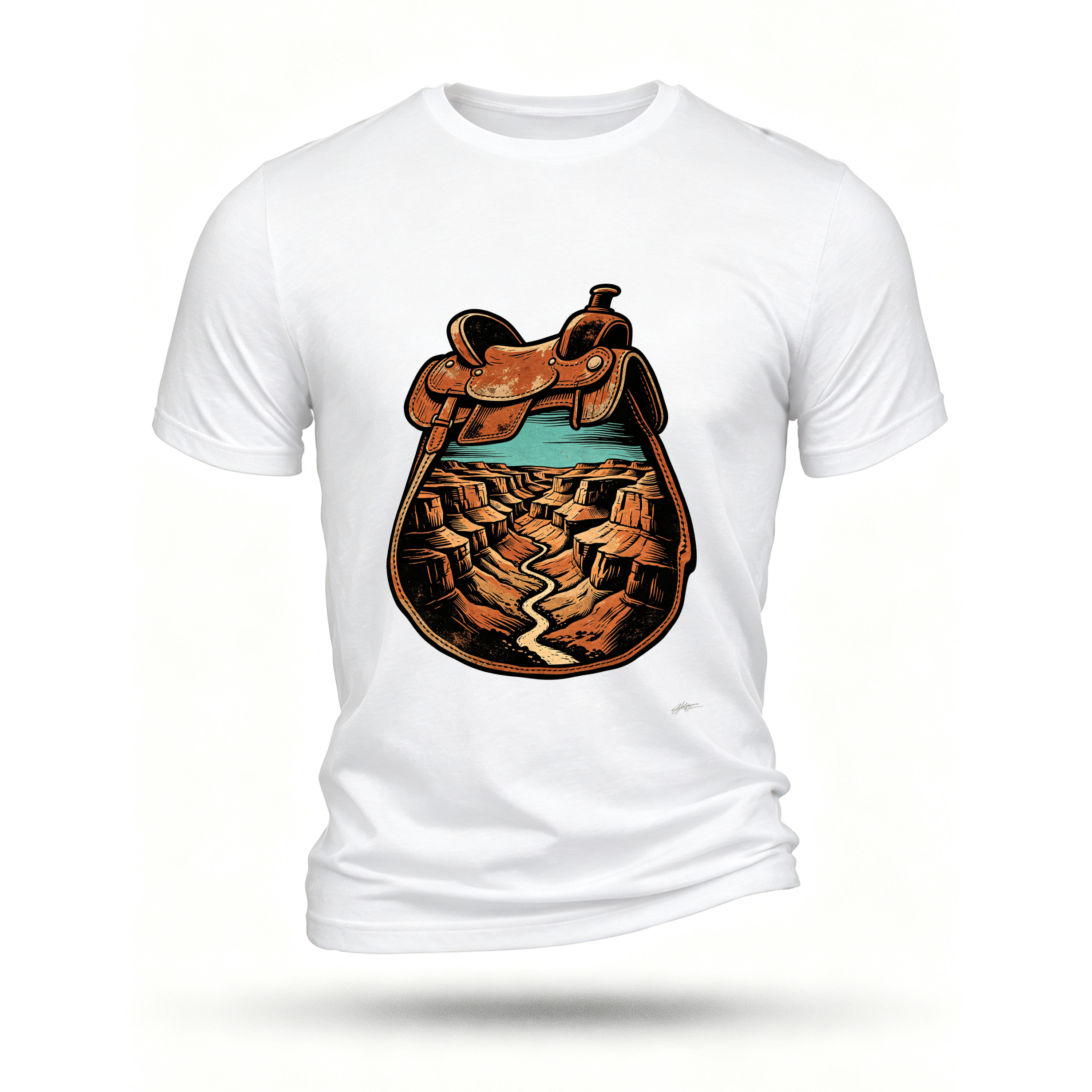 White T-shirt, front print