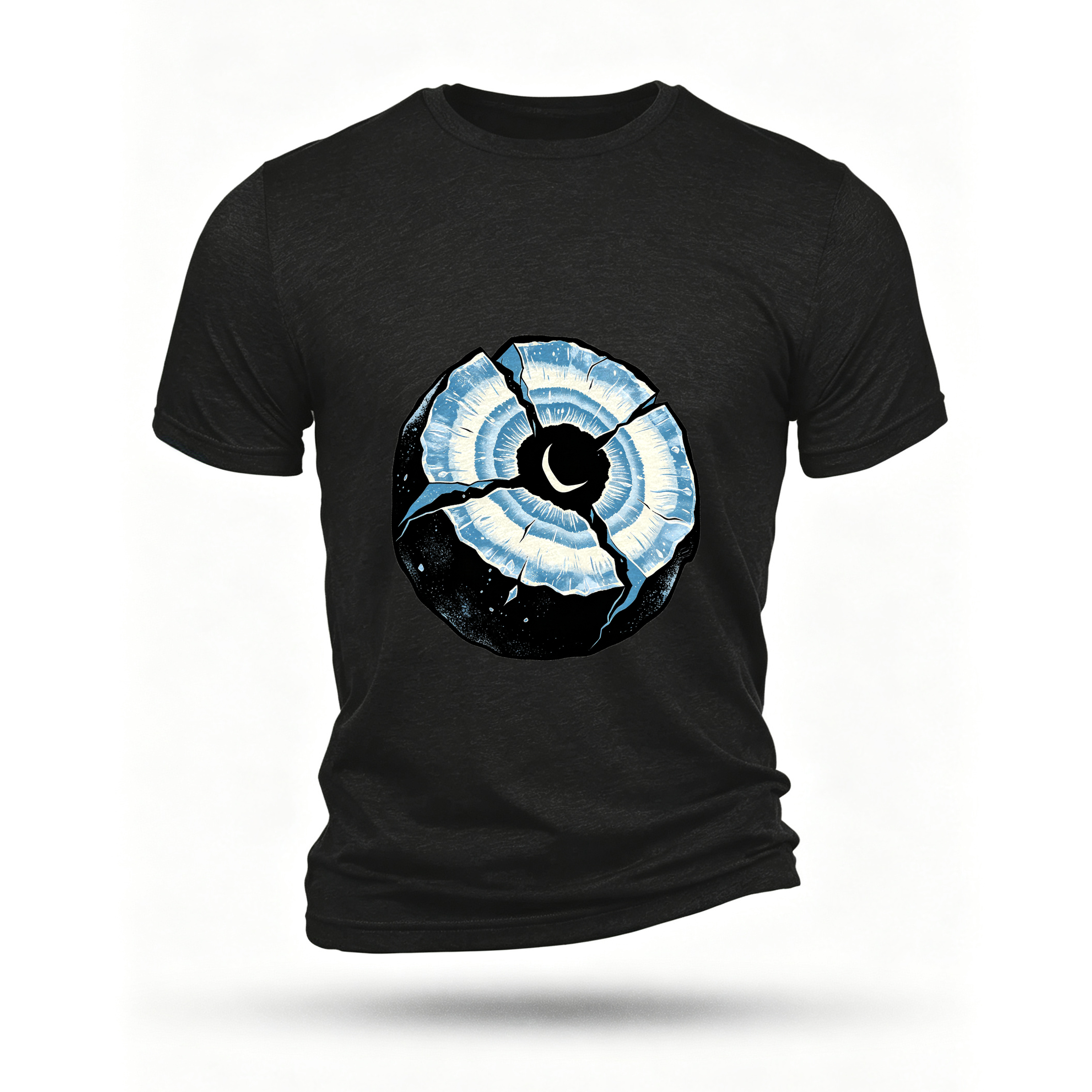 Black T-shirt, front print