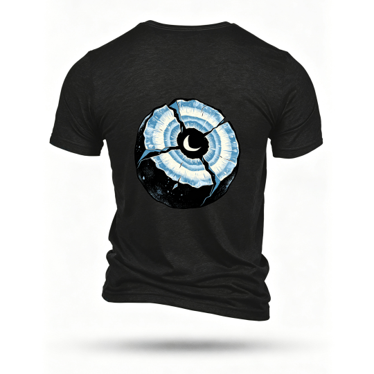 Black T-shirt, back print