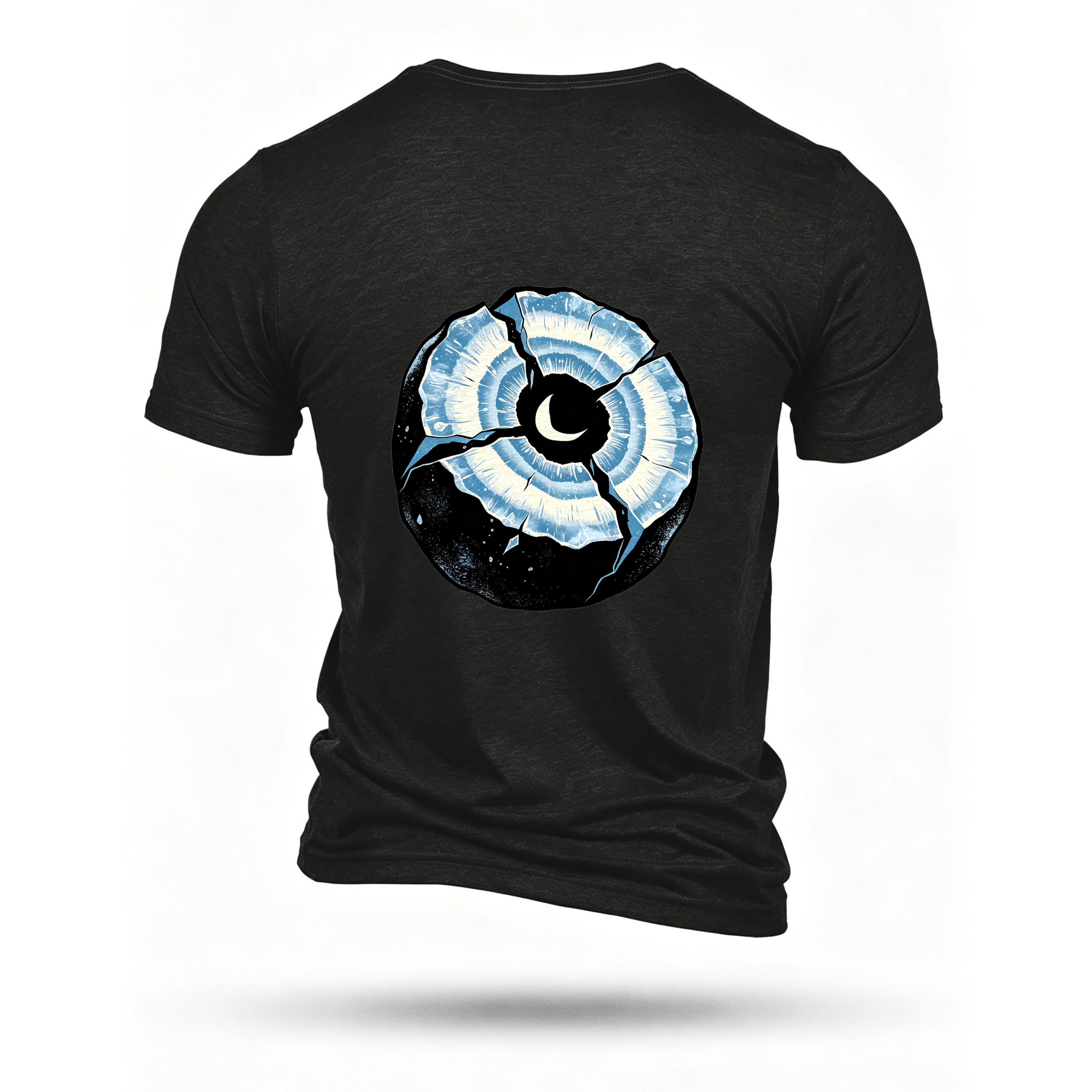 Black T-shirt, back print