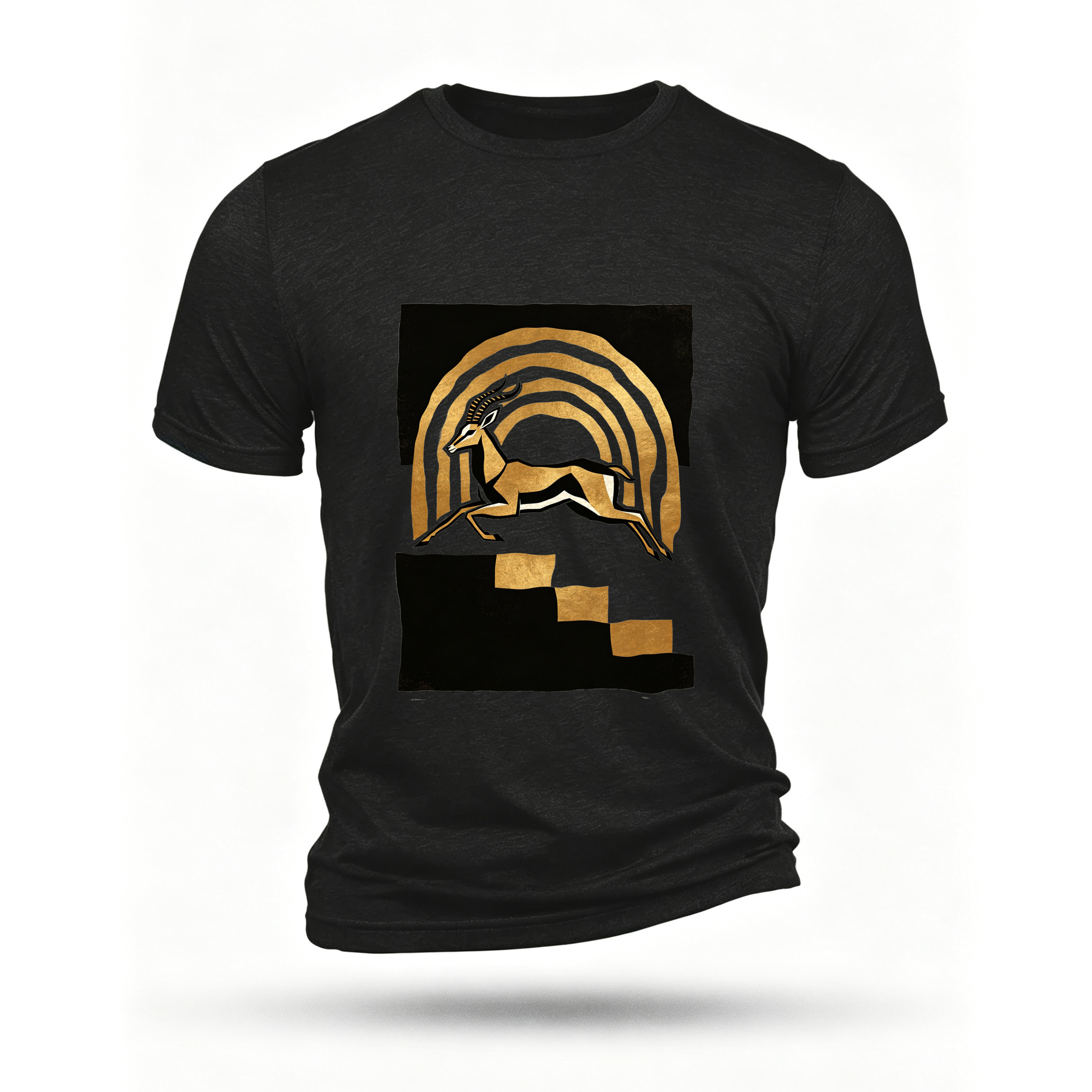 Black T-shirt, front print