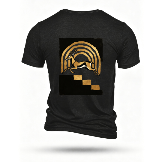 Black T-shirt, back print