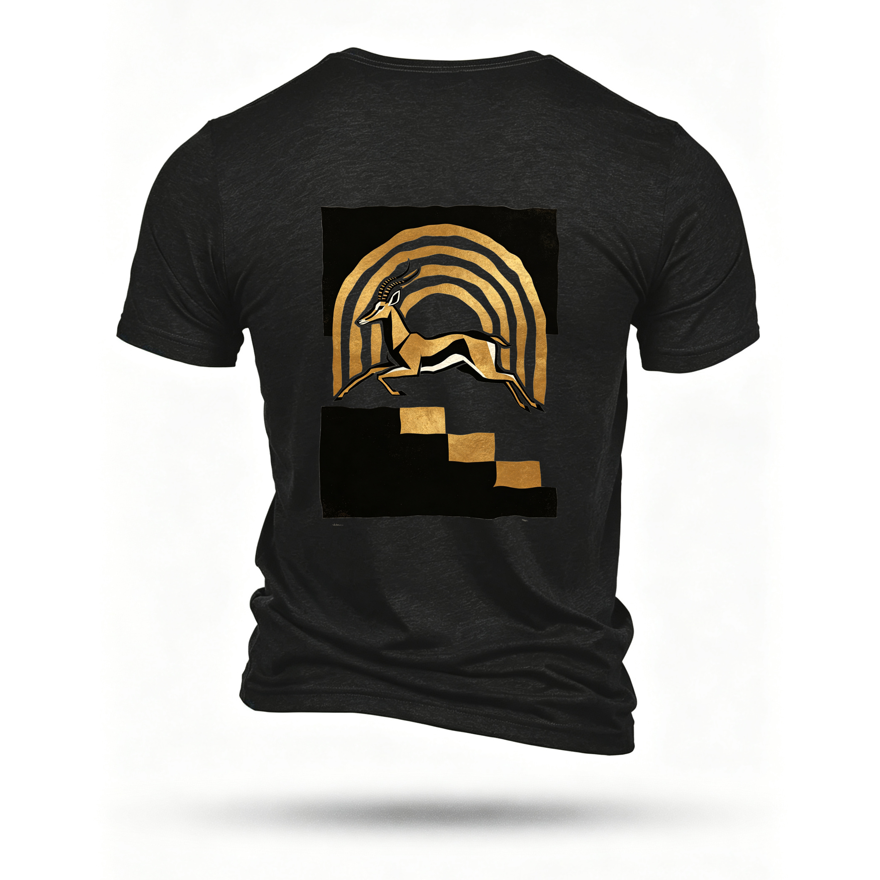 Black T-shirt, back print