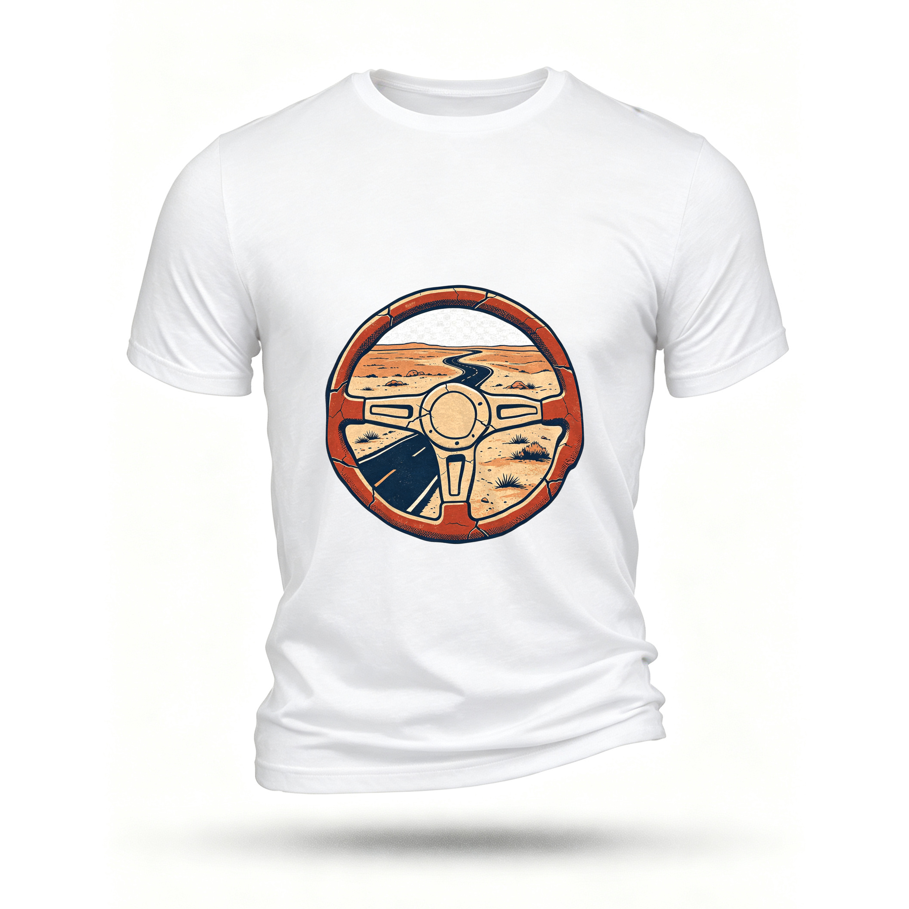 White T-shirt, front print