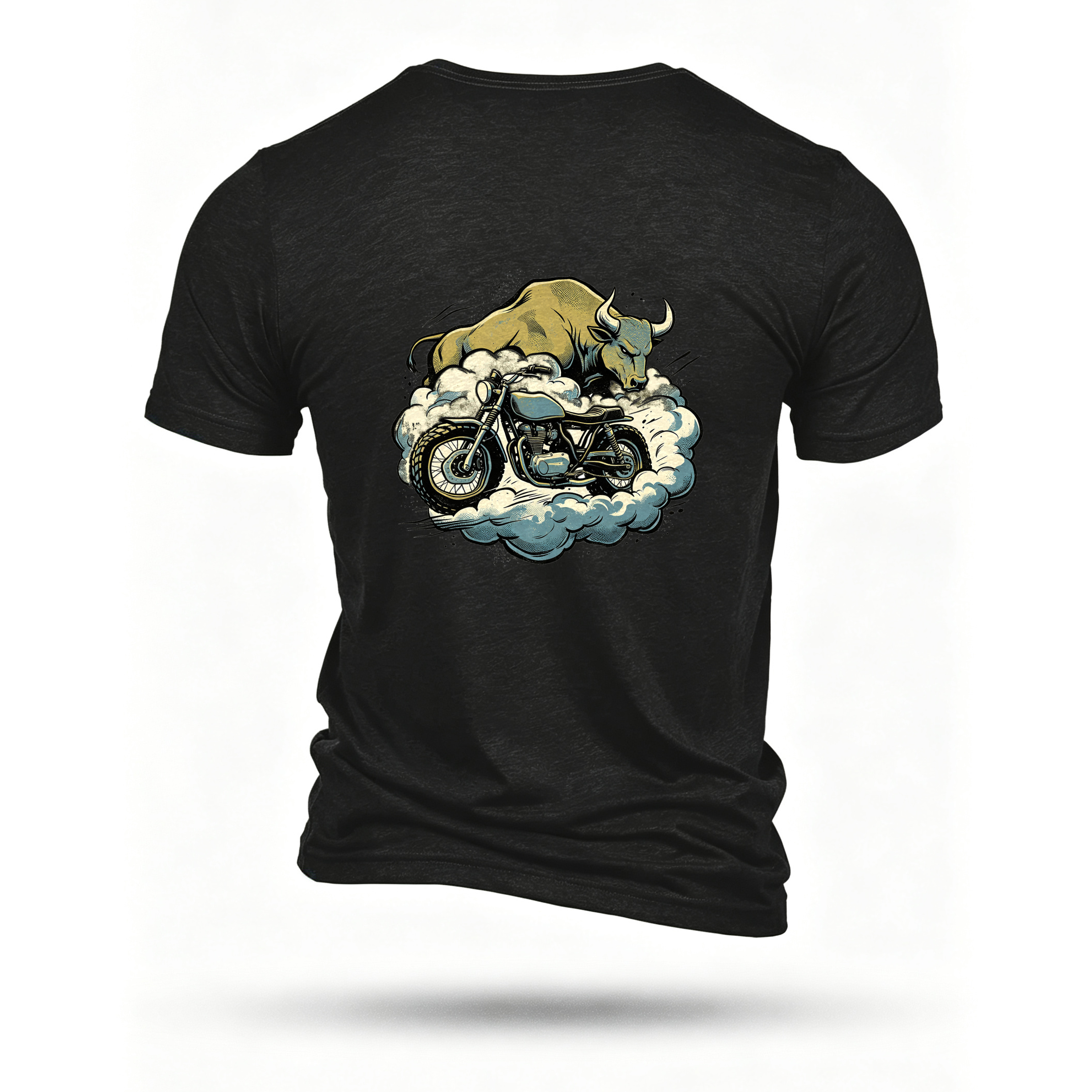 Black T-shirt, back print