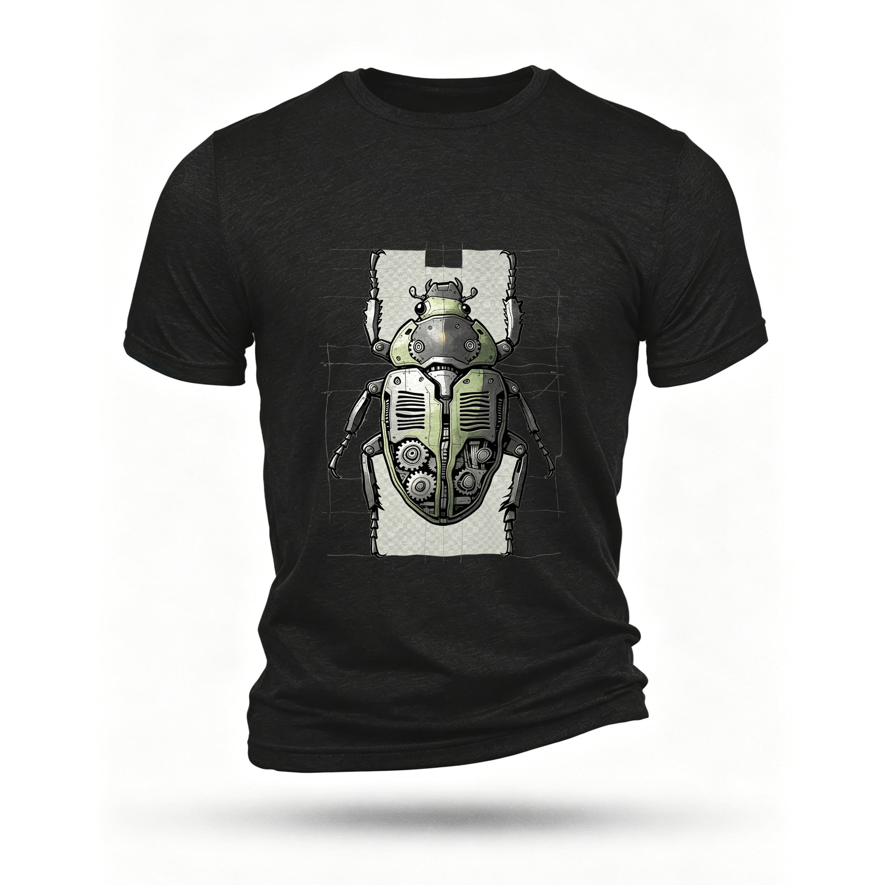 Black T-shirt, front print