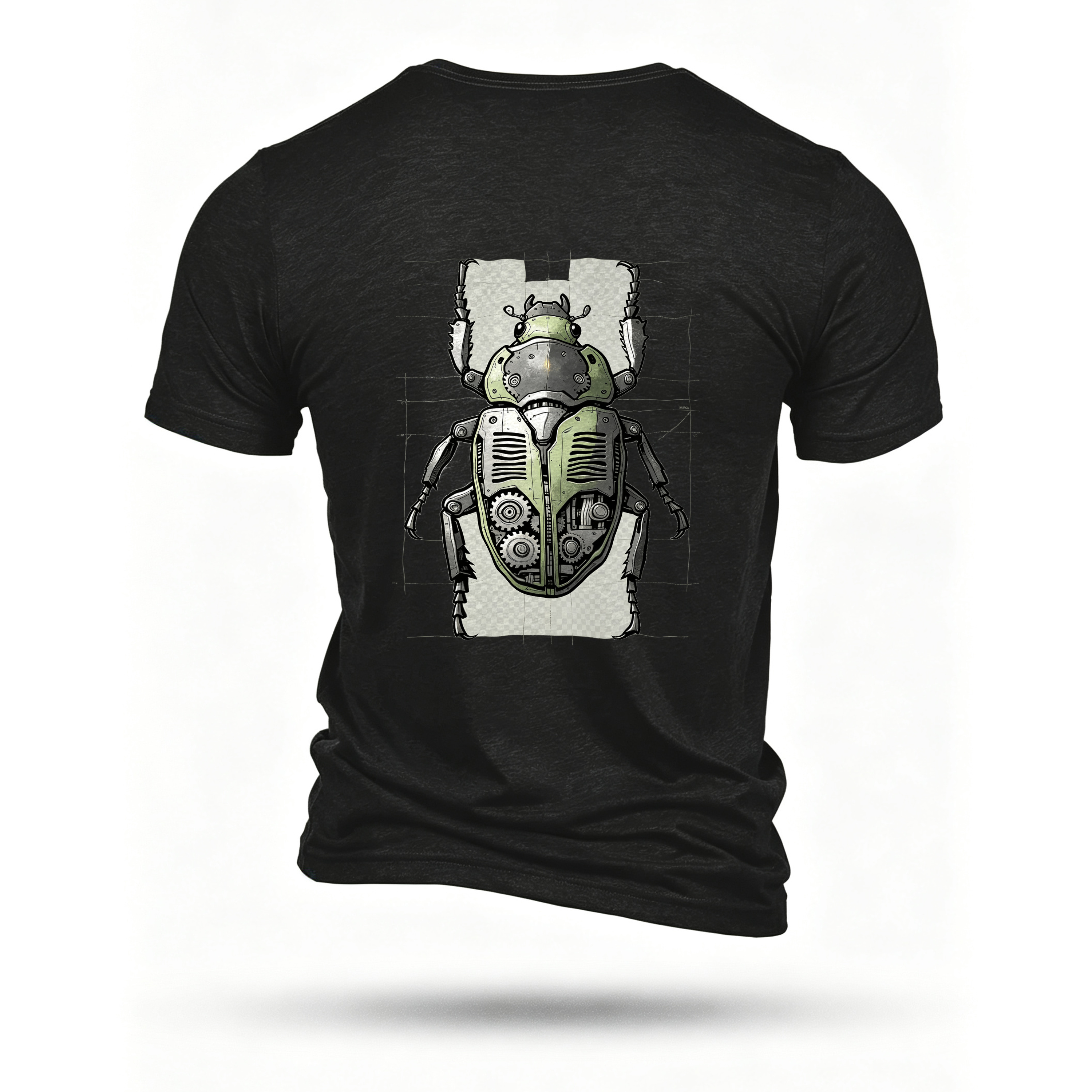 Black T-shirt, back print