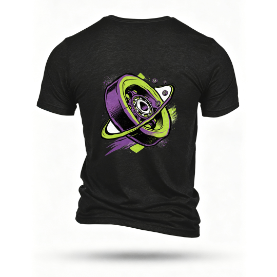 Black T-shirt, back print