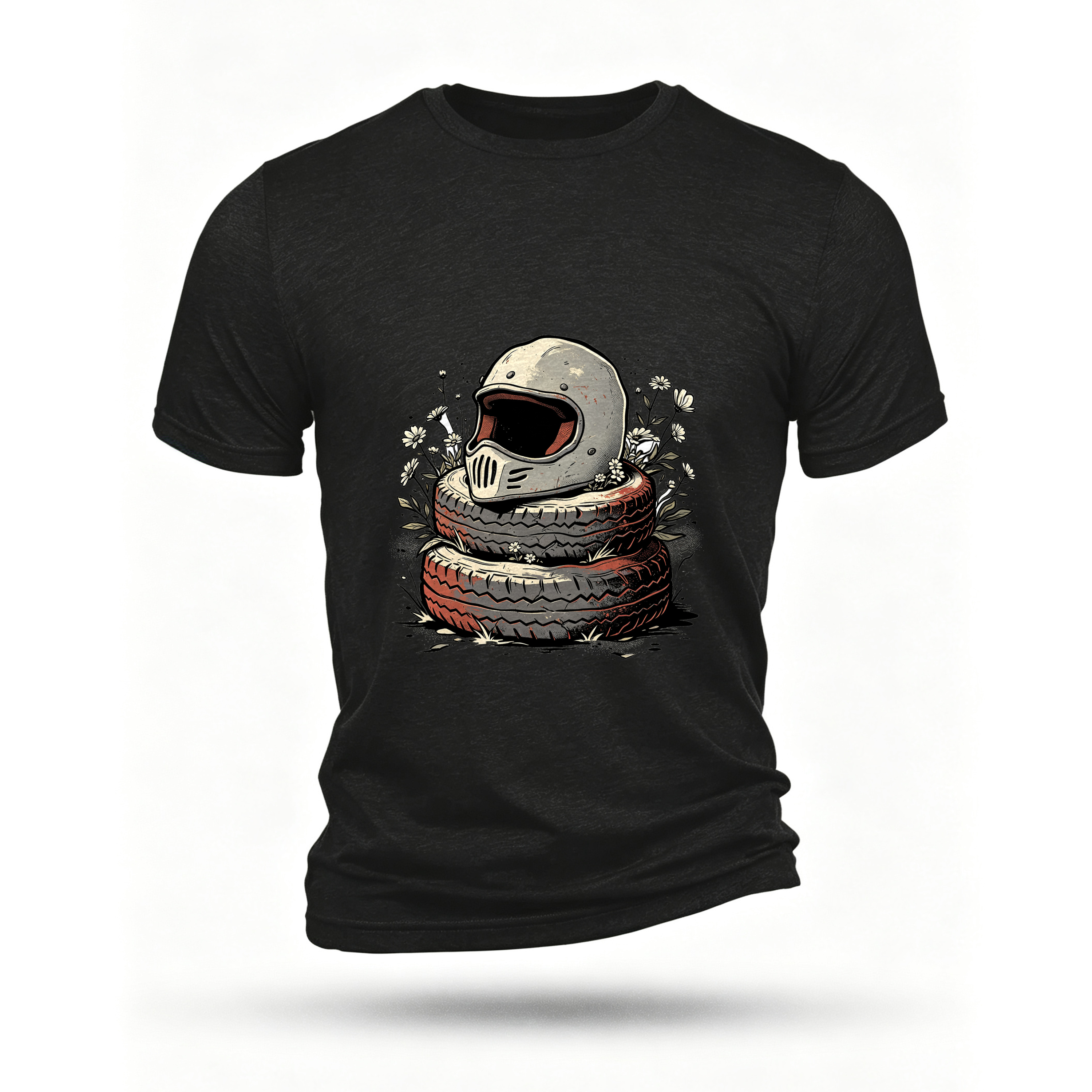 Black T-shirt, front print