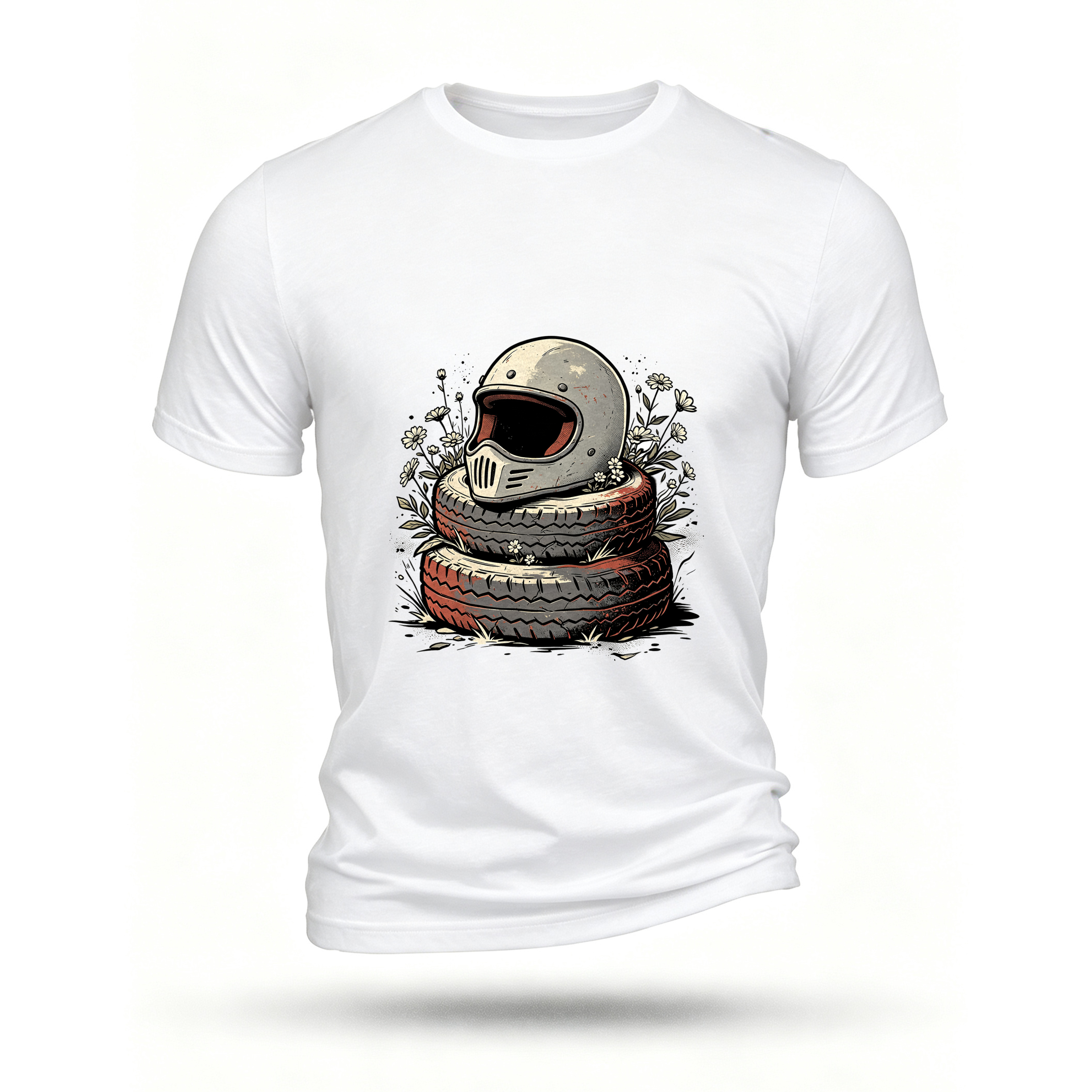 White T-shirt, front print