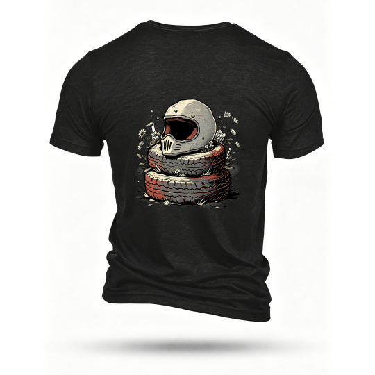 Black T-shirt, back print