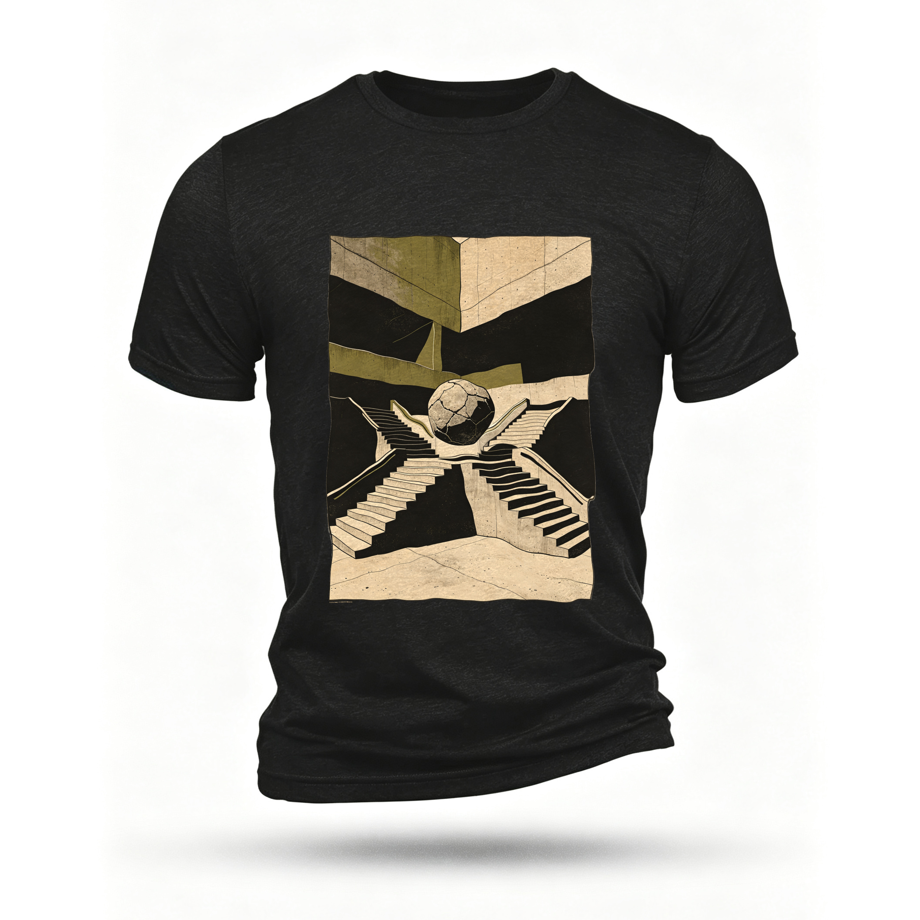 Black T-shirt, front print