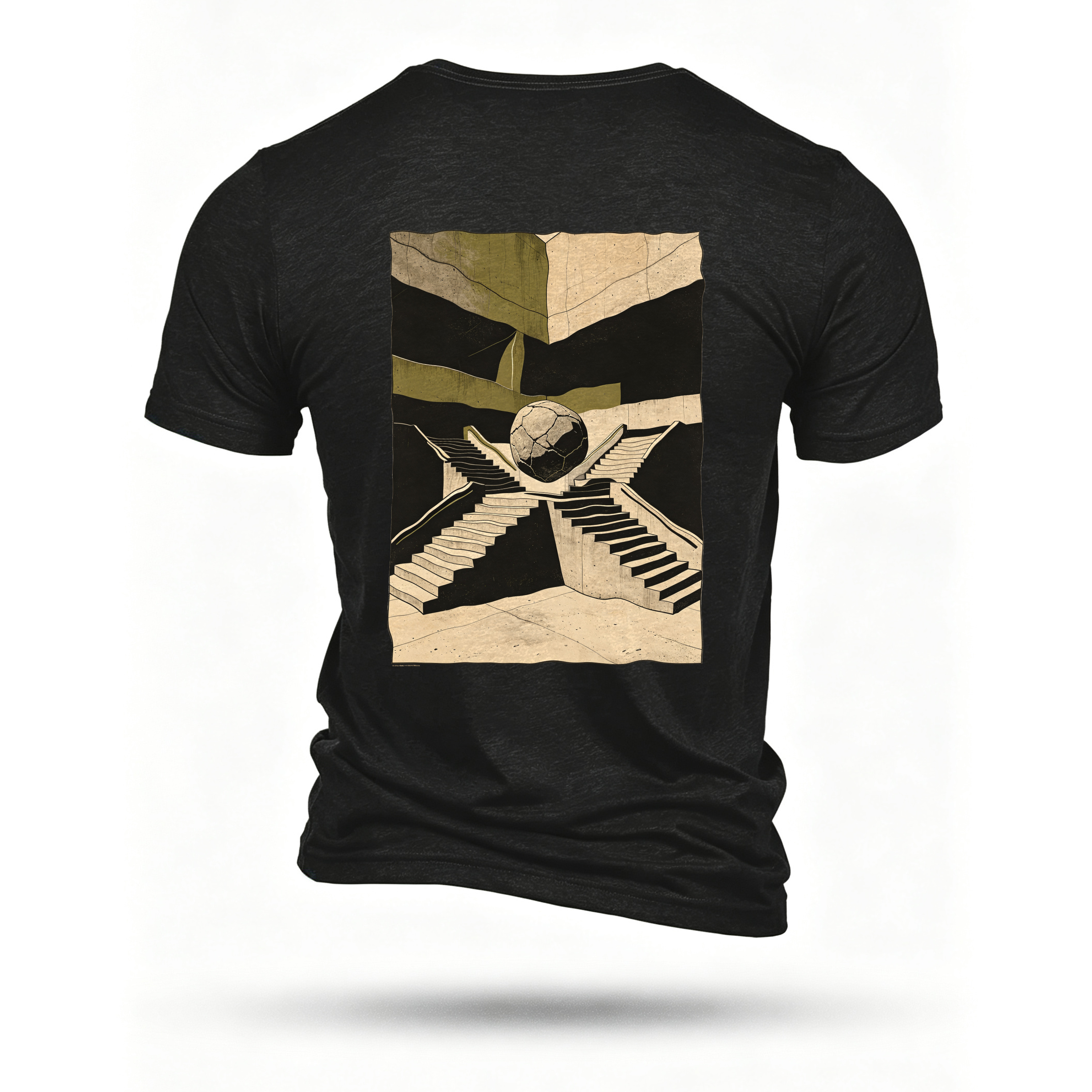 Black T-shirt, back print