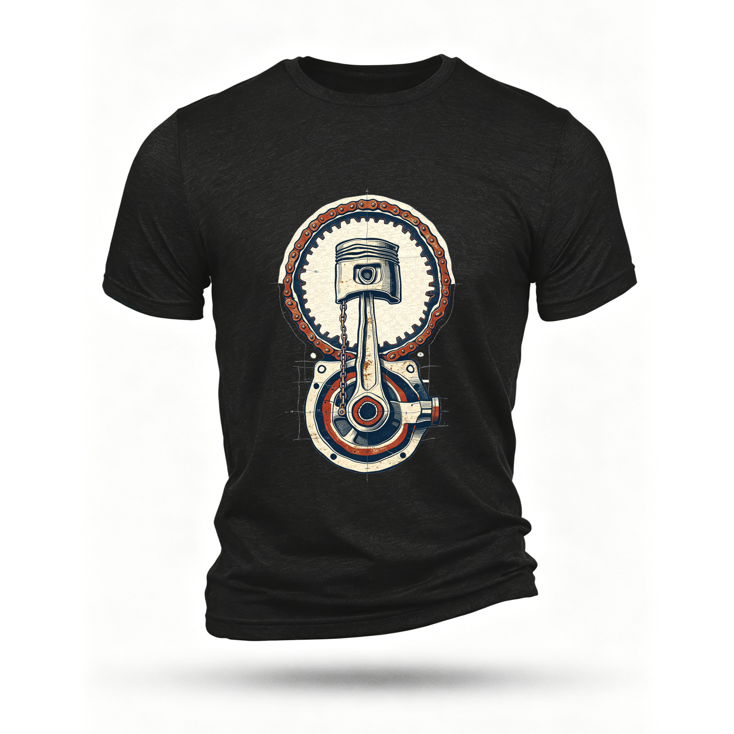 Black T-shirt, front print