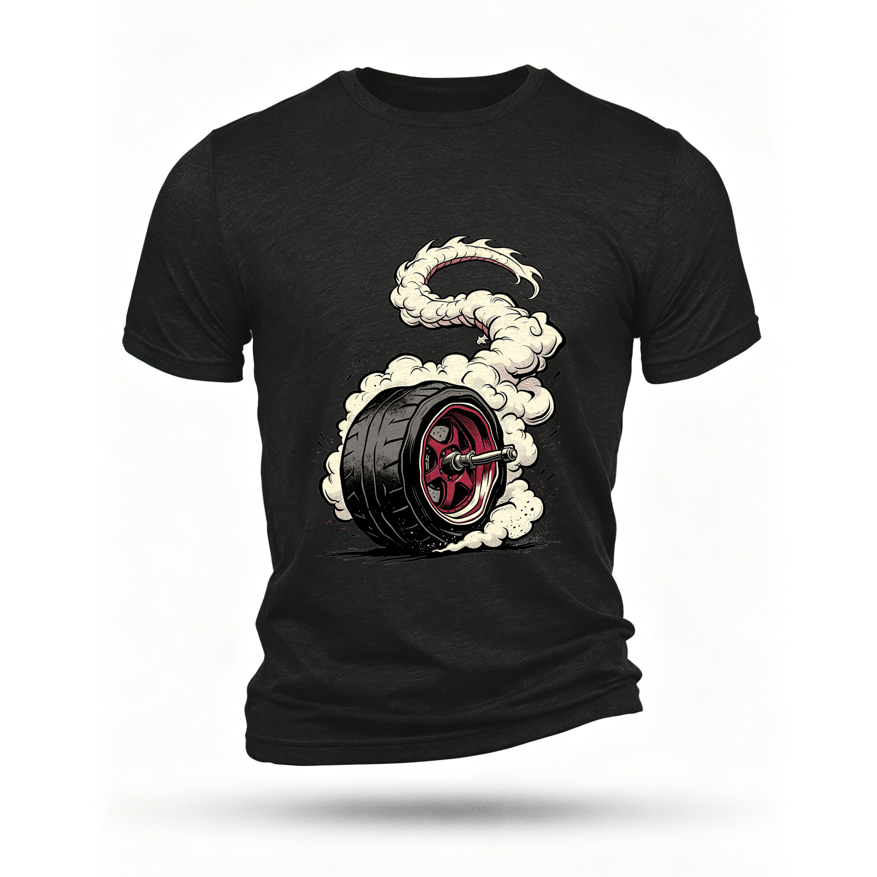 Black T-shirt, front print