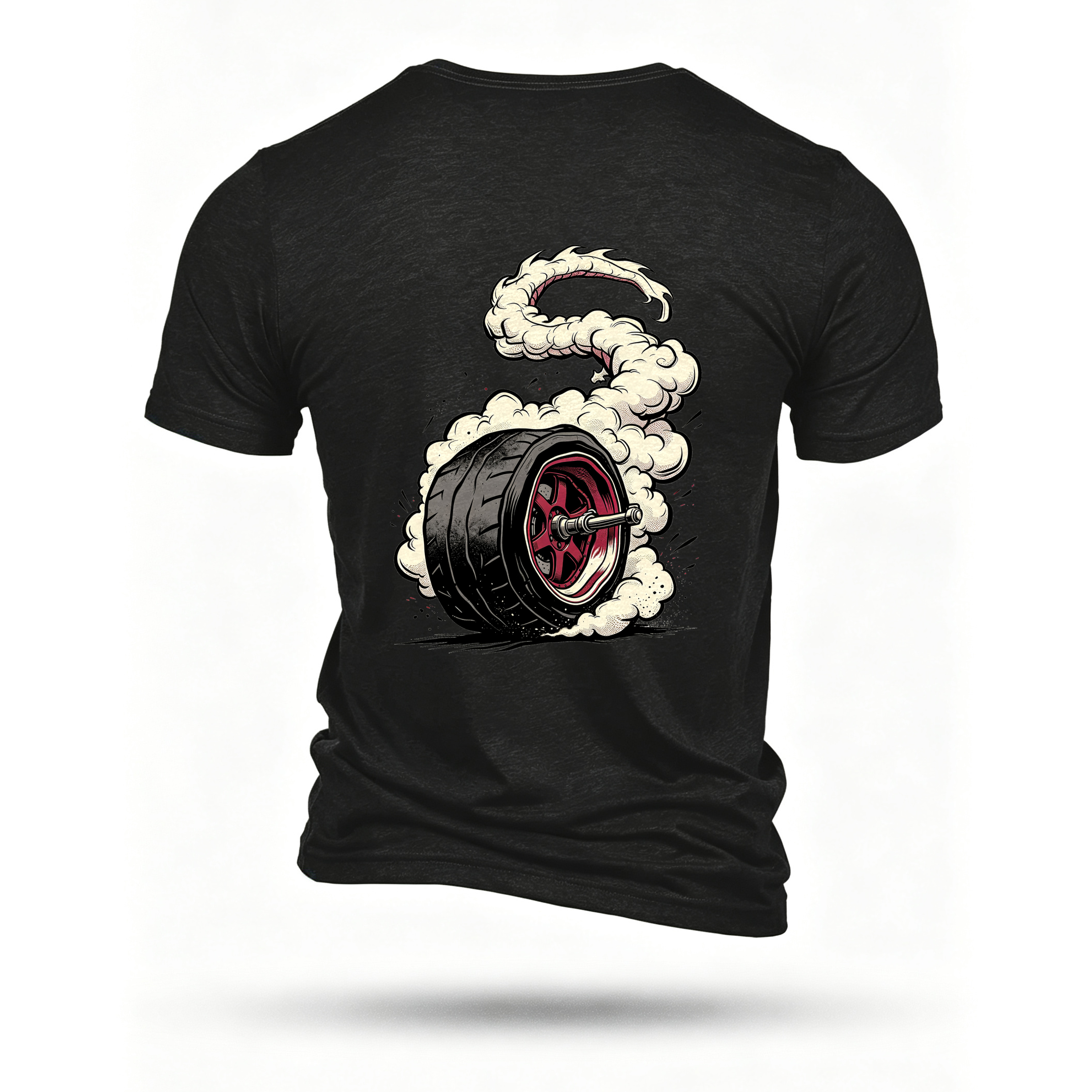 Black T-shirt, back print