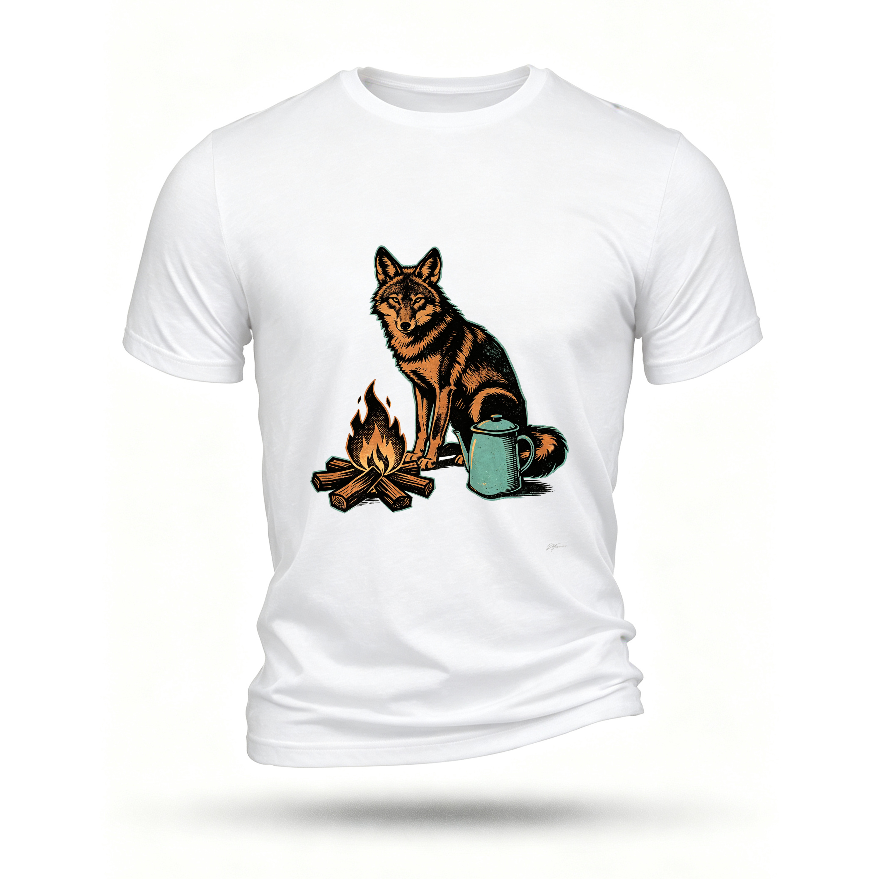 White T-shirt, front print