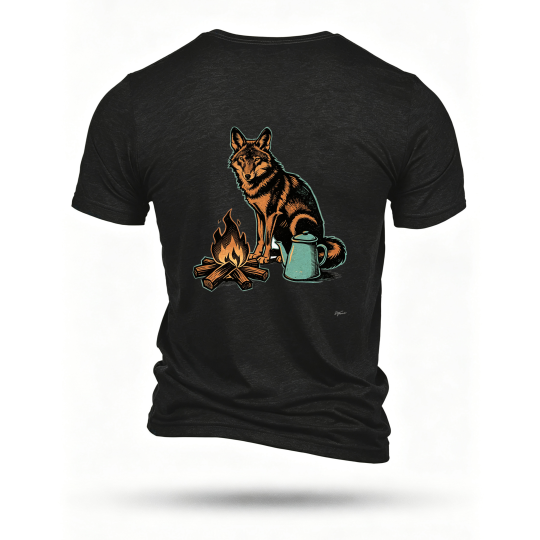Black T-shirt, back print