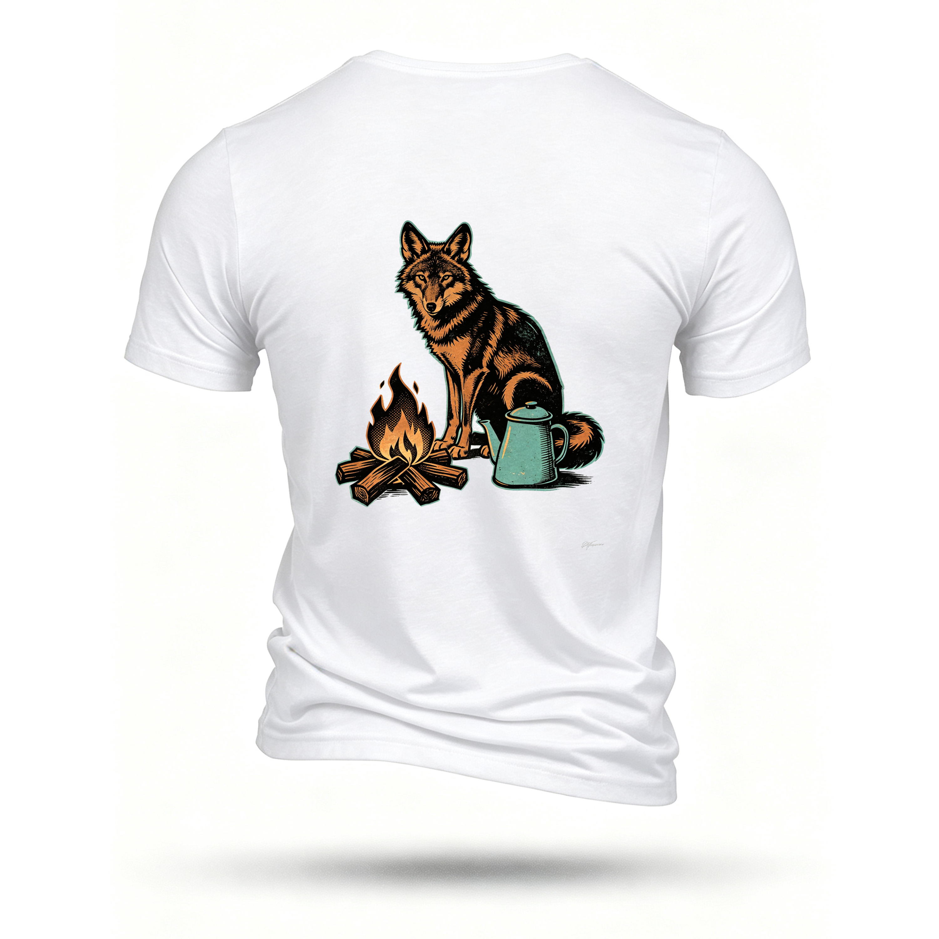 White T-shirt, back print