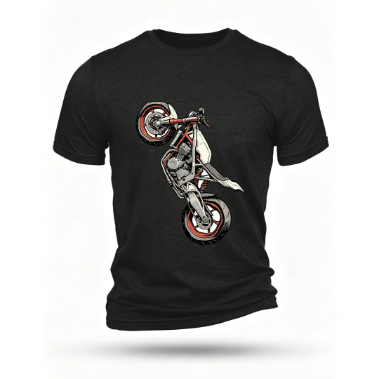Black T-shirt, front print