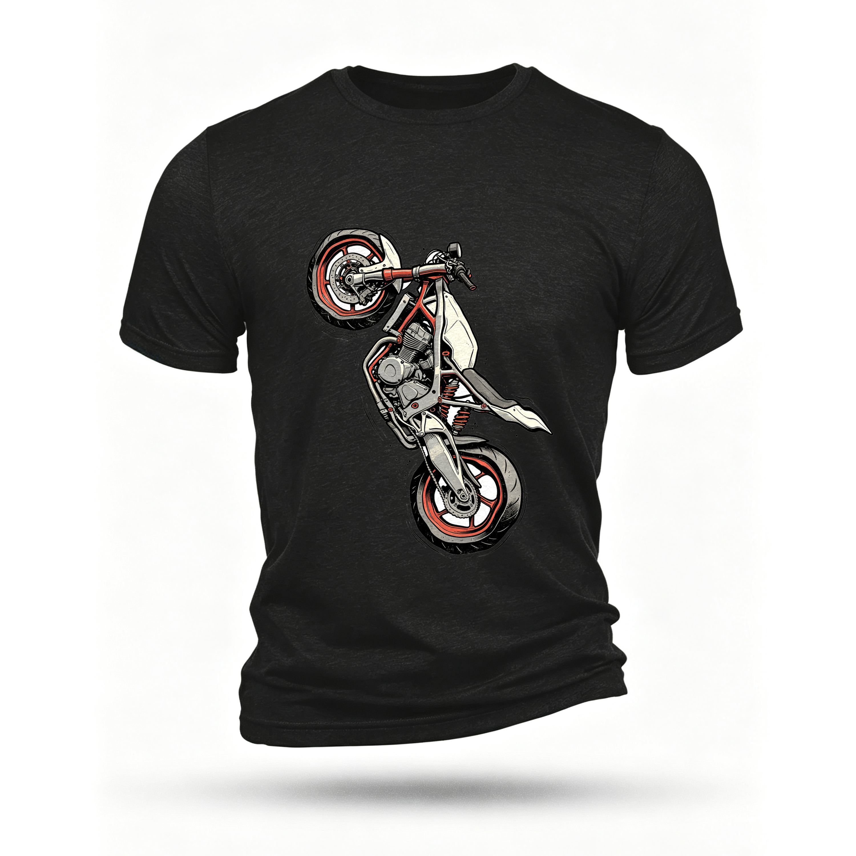 Black T-shirt, front print