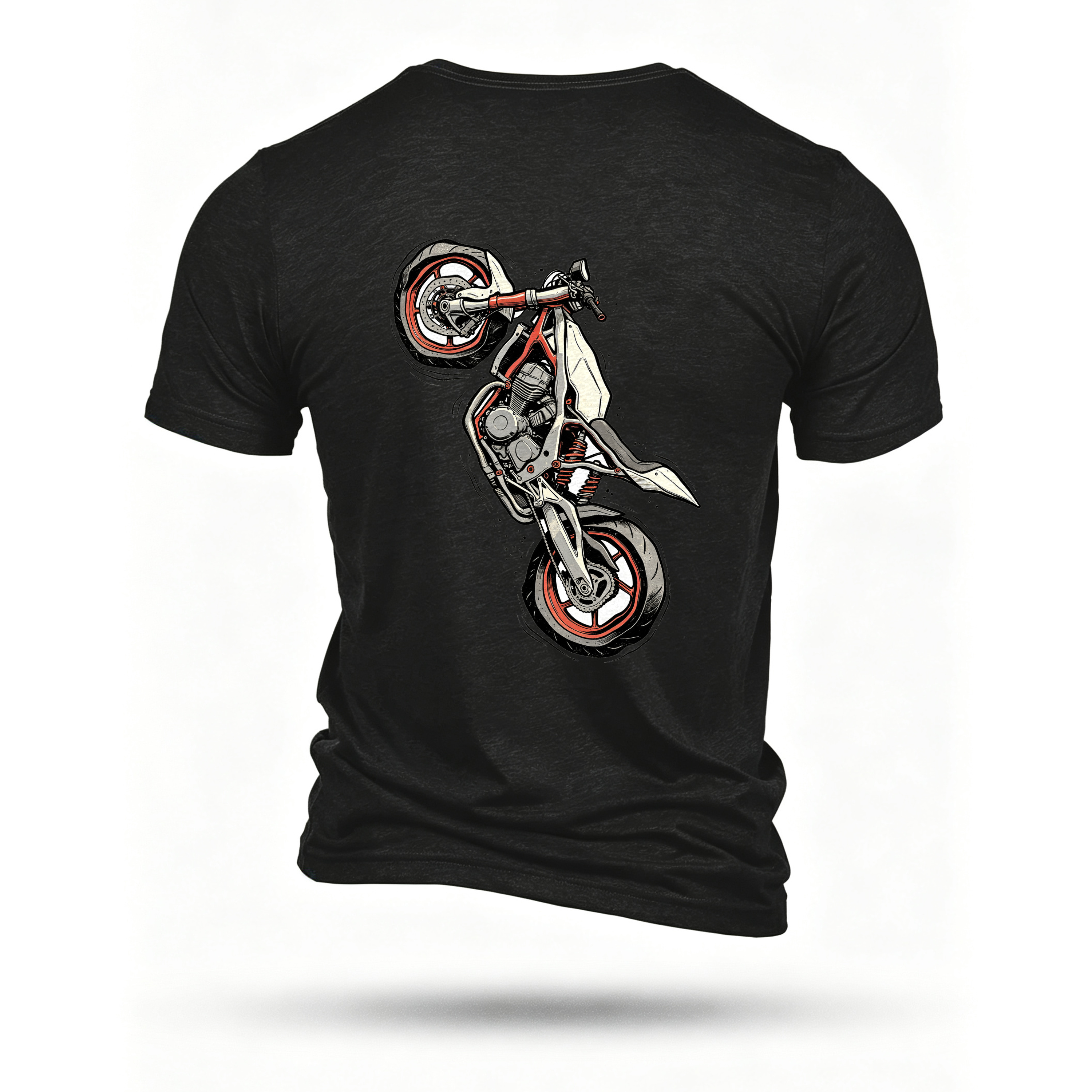 Black T-shirt, back print