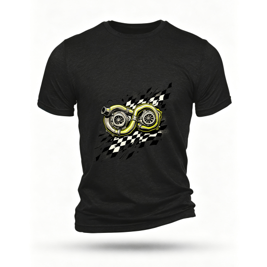 Black T-shirt, front print