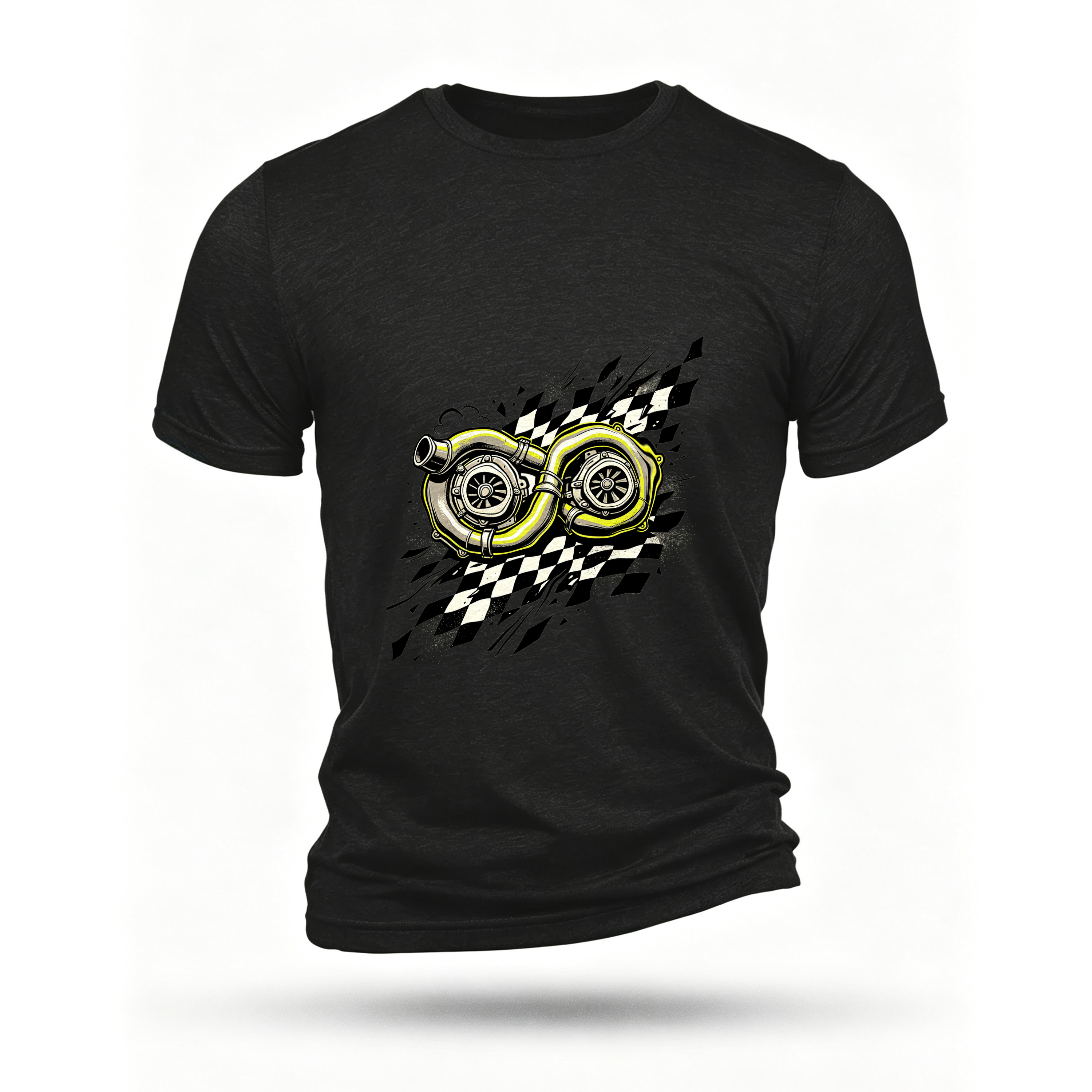 Black T-shirt, front print