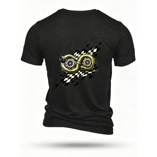 Black T-shirt, back print