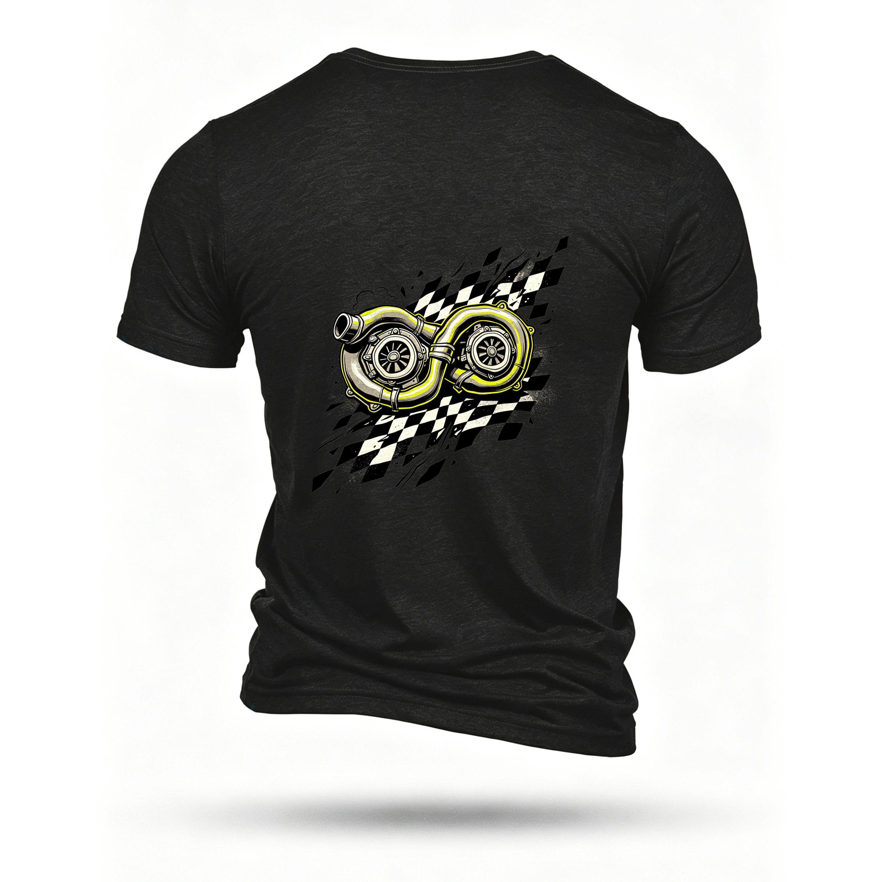 Black T-shirt, back print