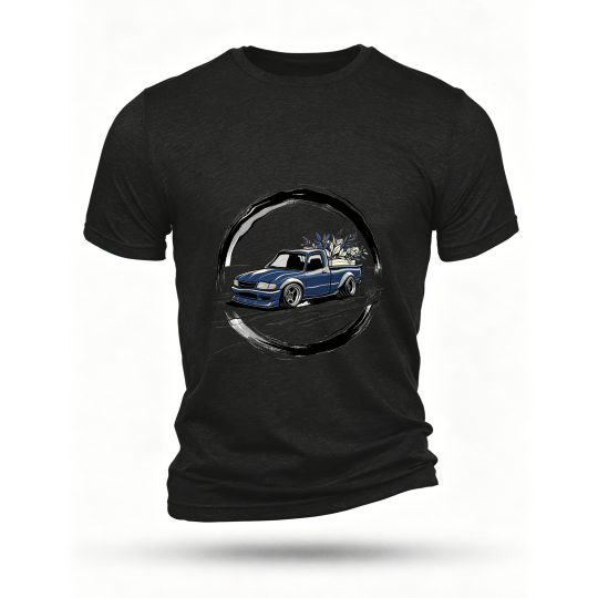 Black T-shirt, front print