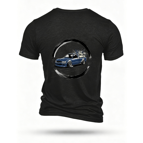 Black T-shirt, back print
