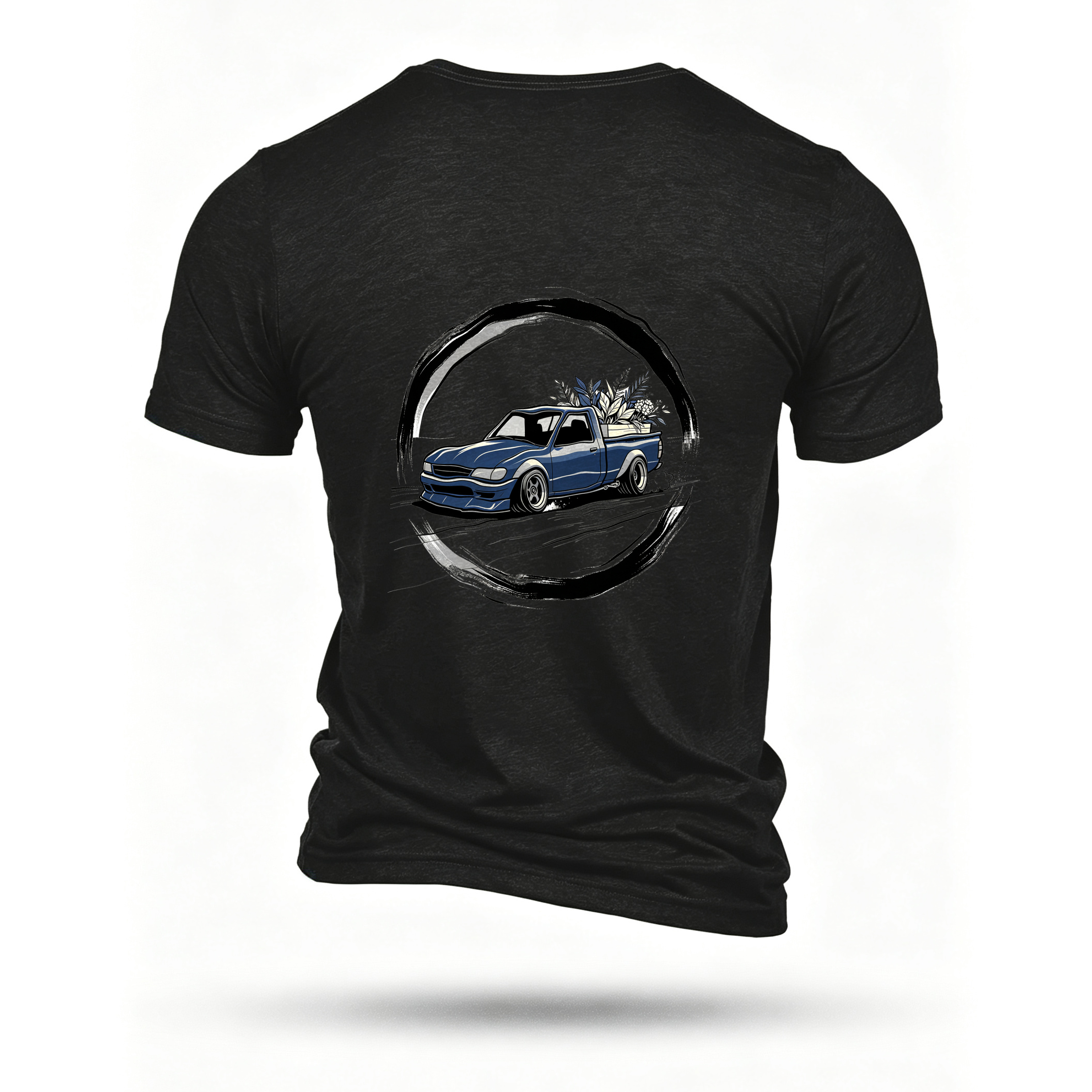 Black T-shirt, back print