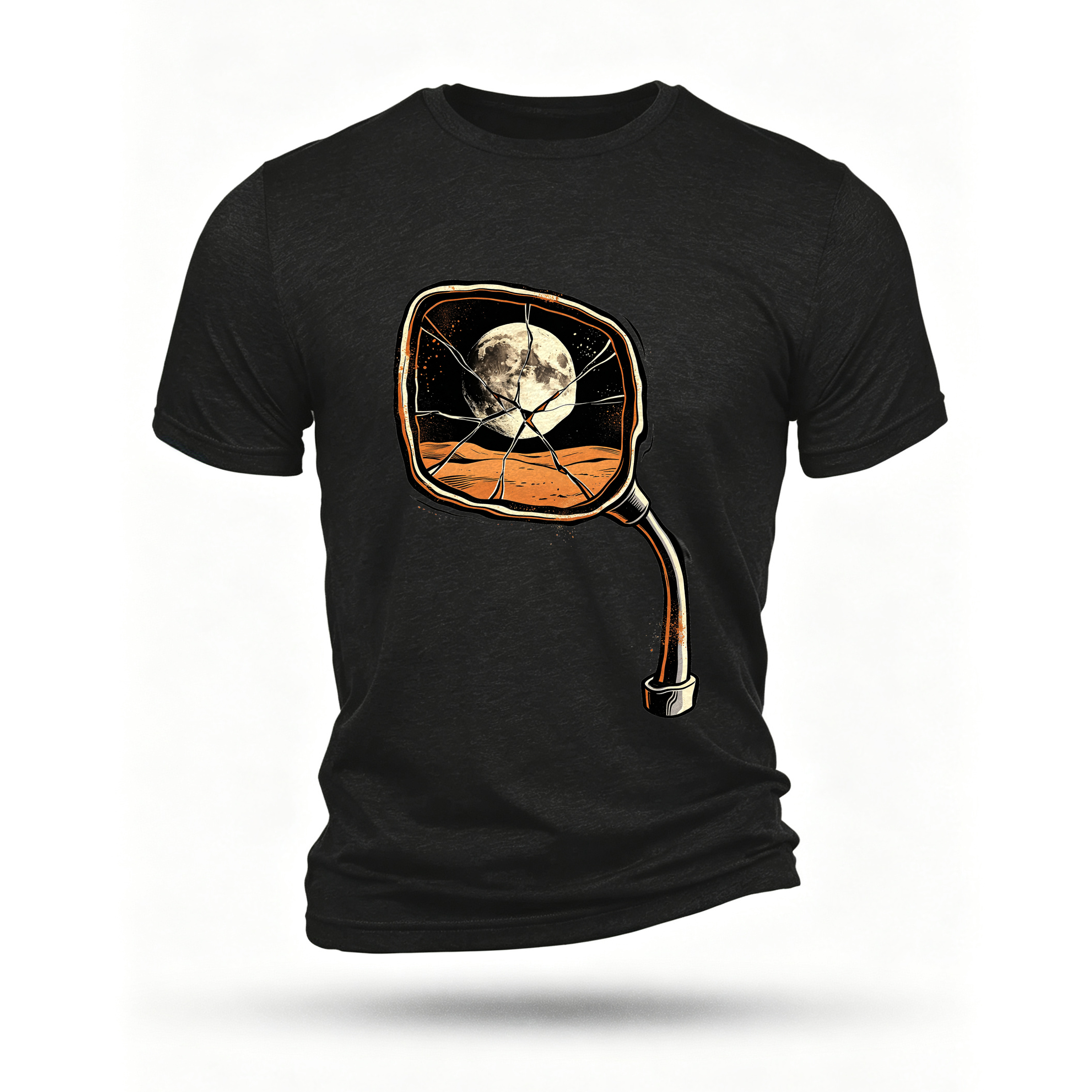 Black T-shirt, front print