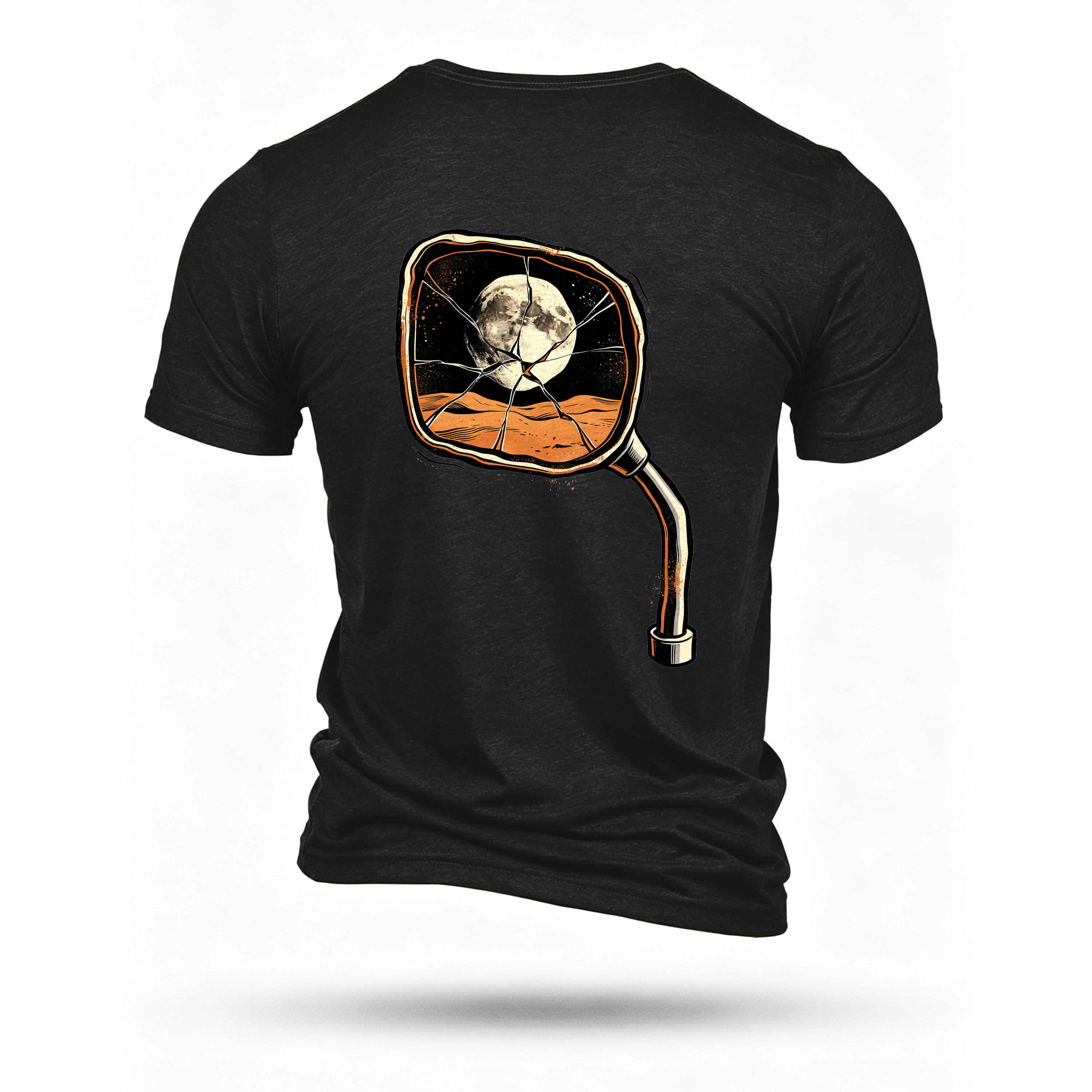 Black T-shirt, back print