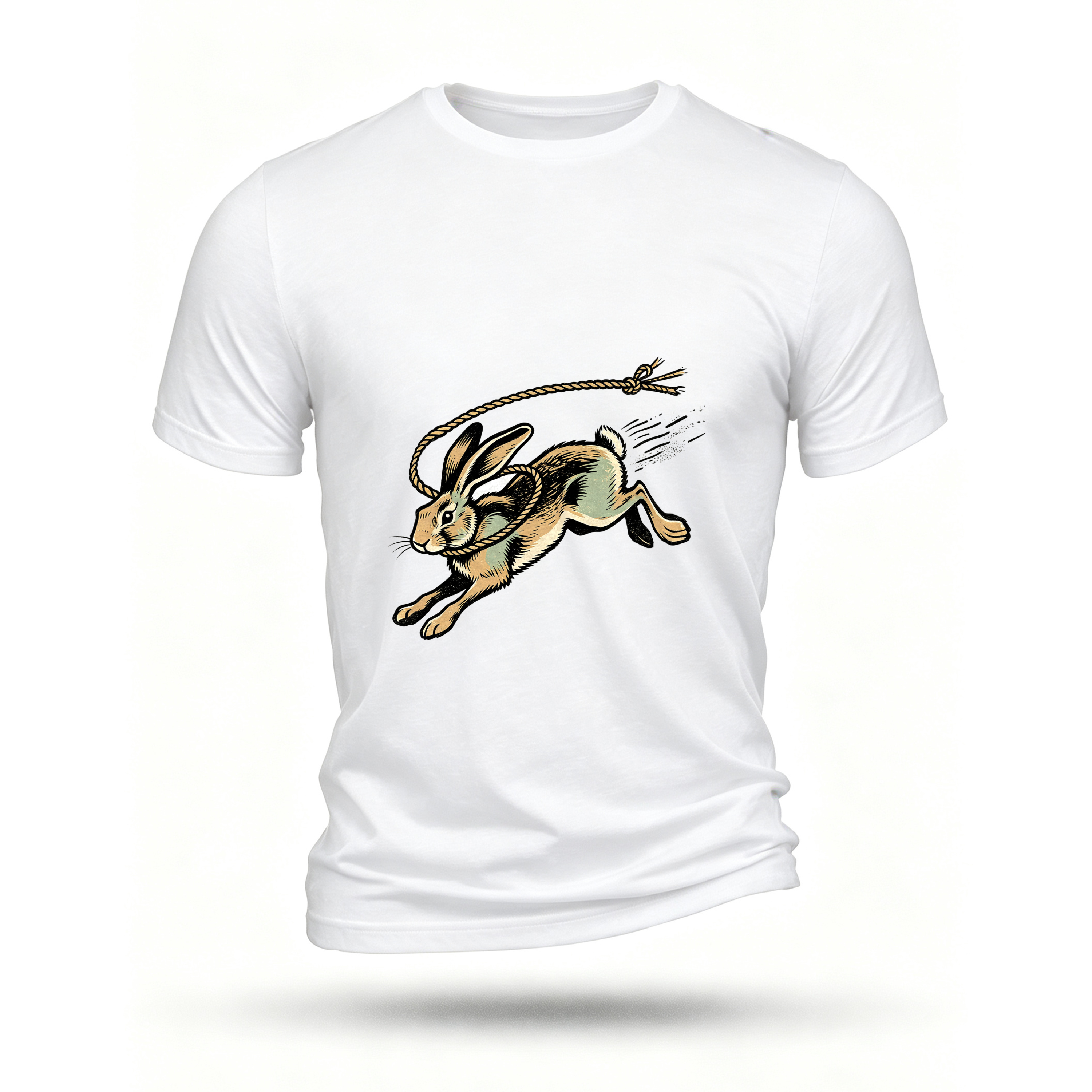 White T-shirt, front print
