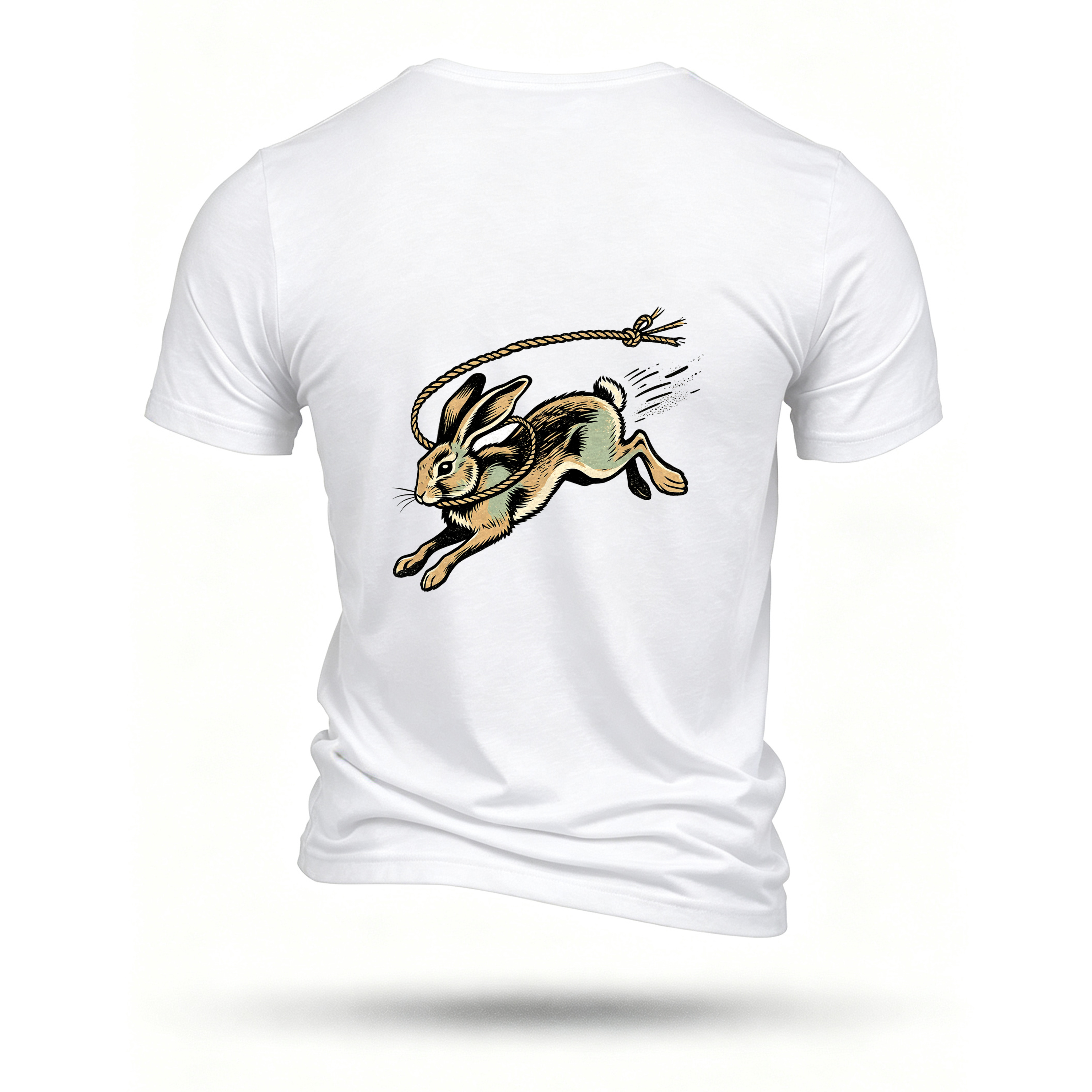 White T-shirt, back print