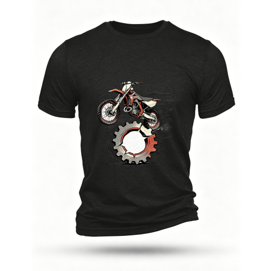 Black T-shirt, front print