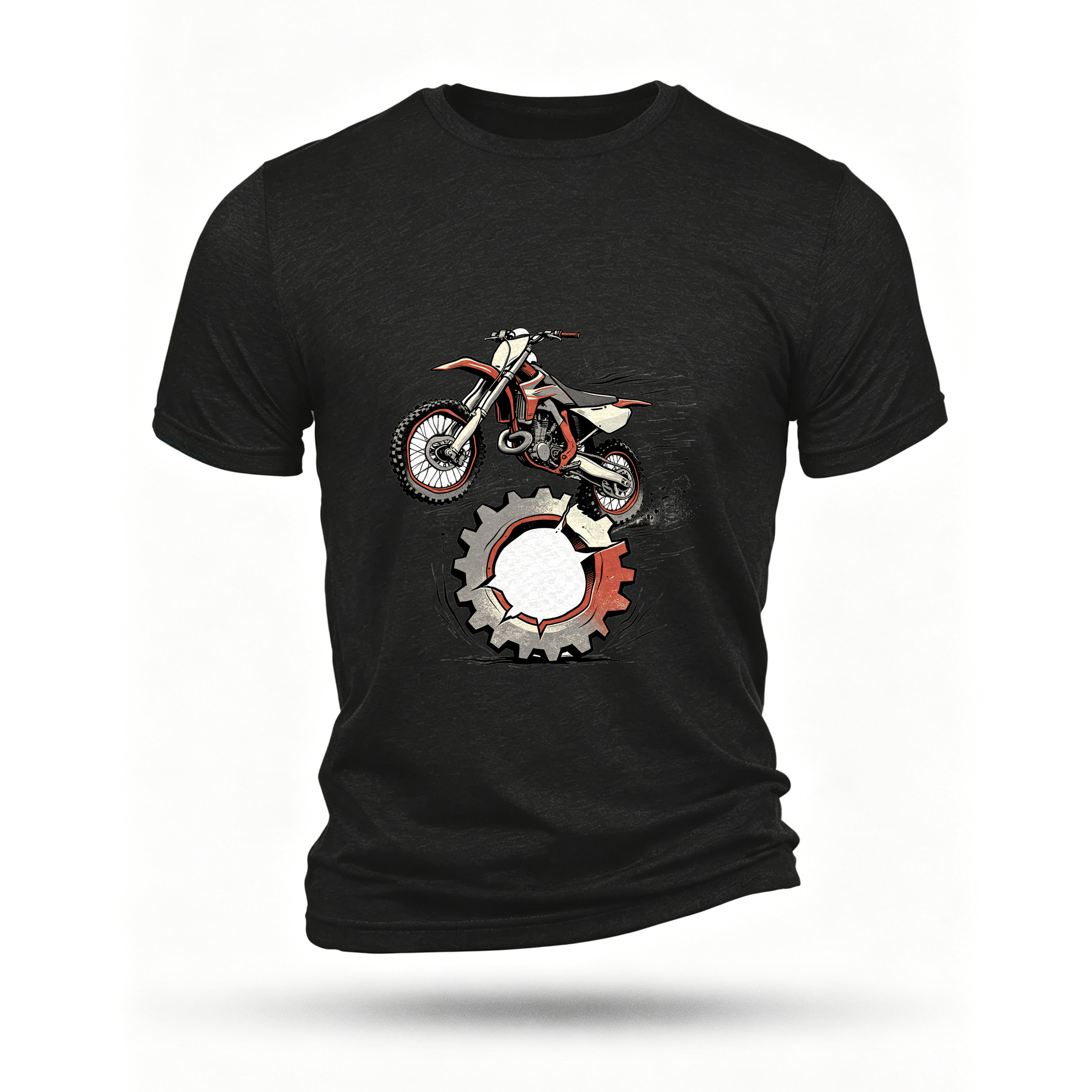 Black T-shirt, front print