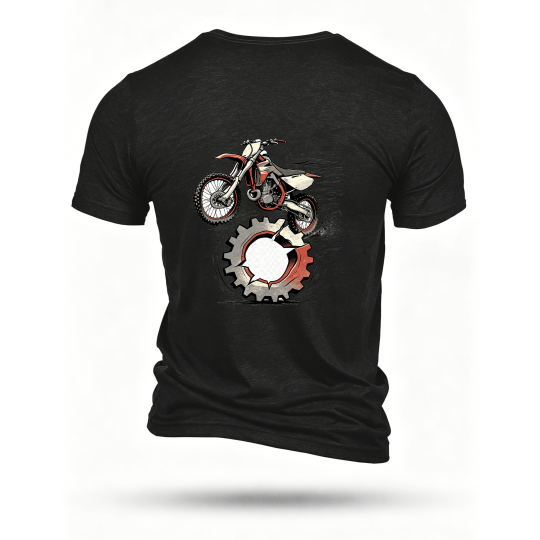 Black T-shirt, back print