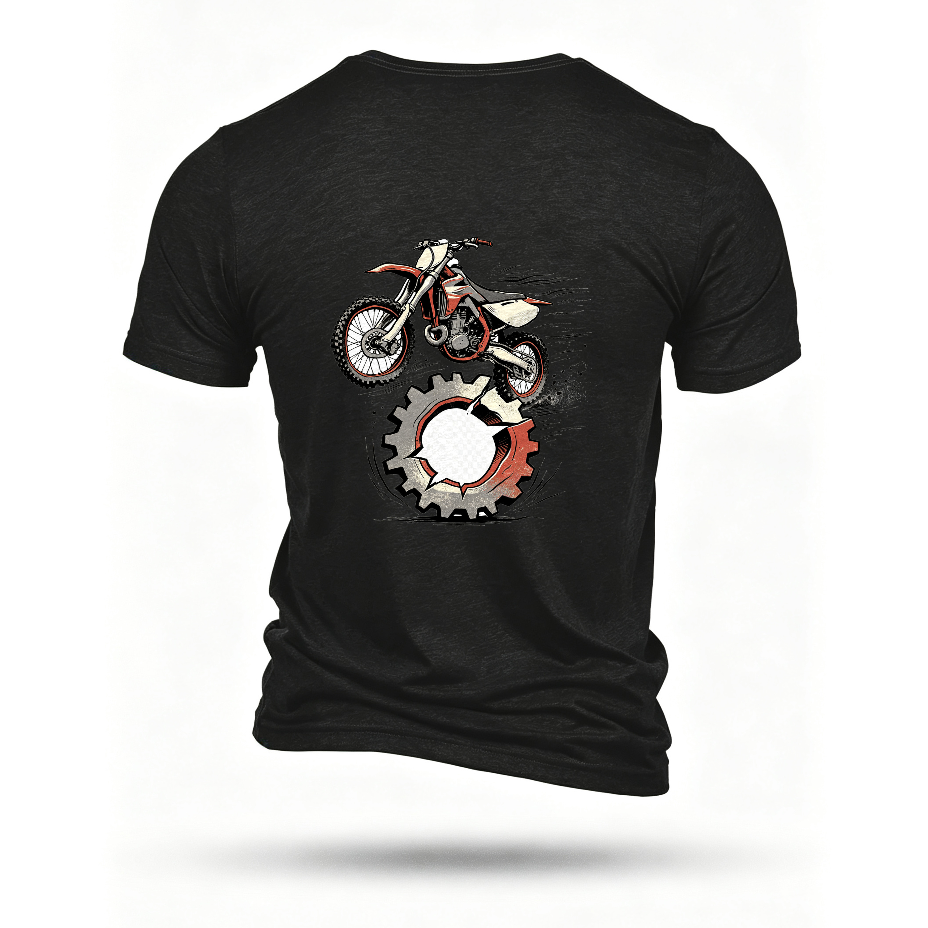 Black T-shirt, back print